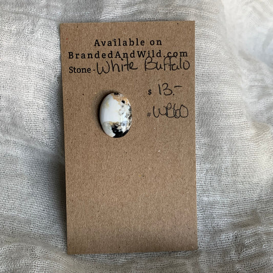 White Buffalo Cabochon - WB60