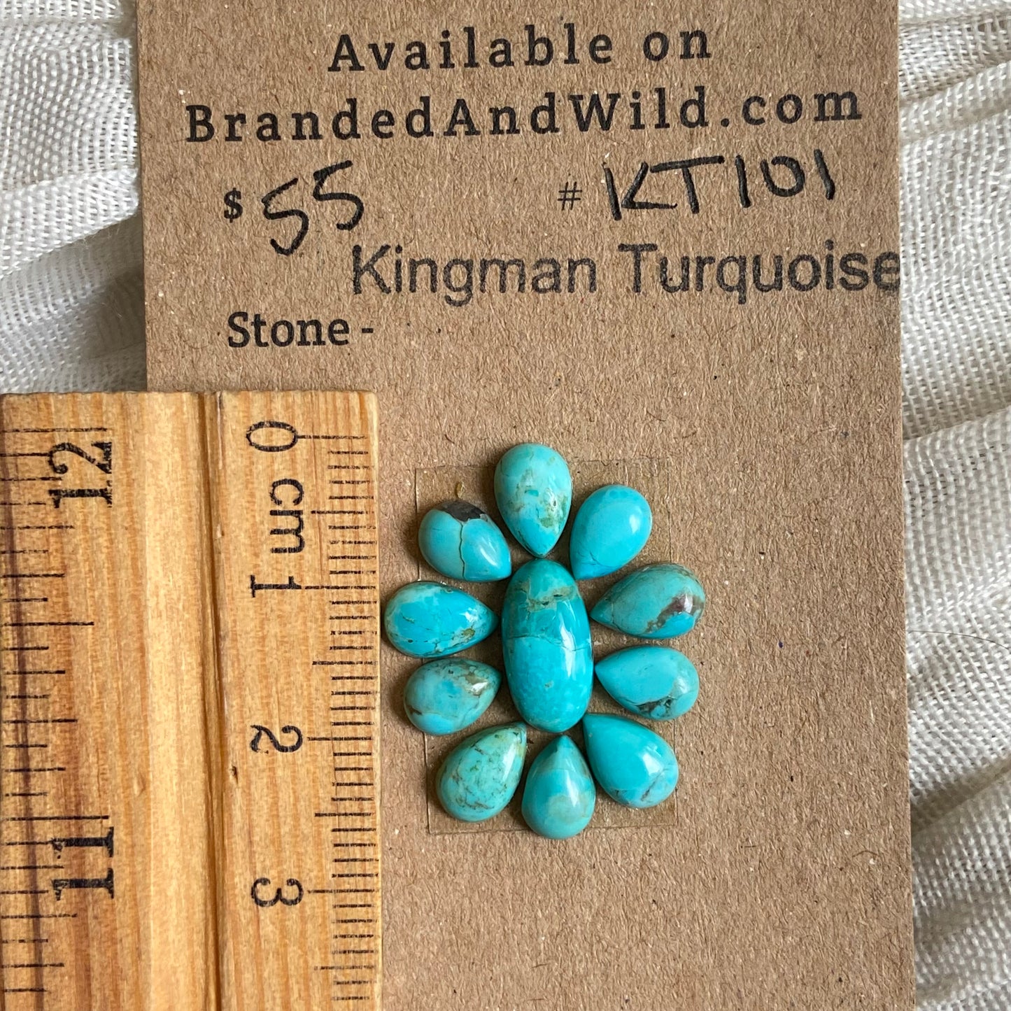 Kingman Turquoise Cabochon - KT101 C397E2D5-F9DA-4728-AA53-101ACE1405CF Brandedandwild.com