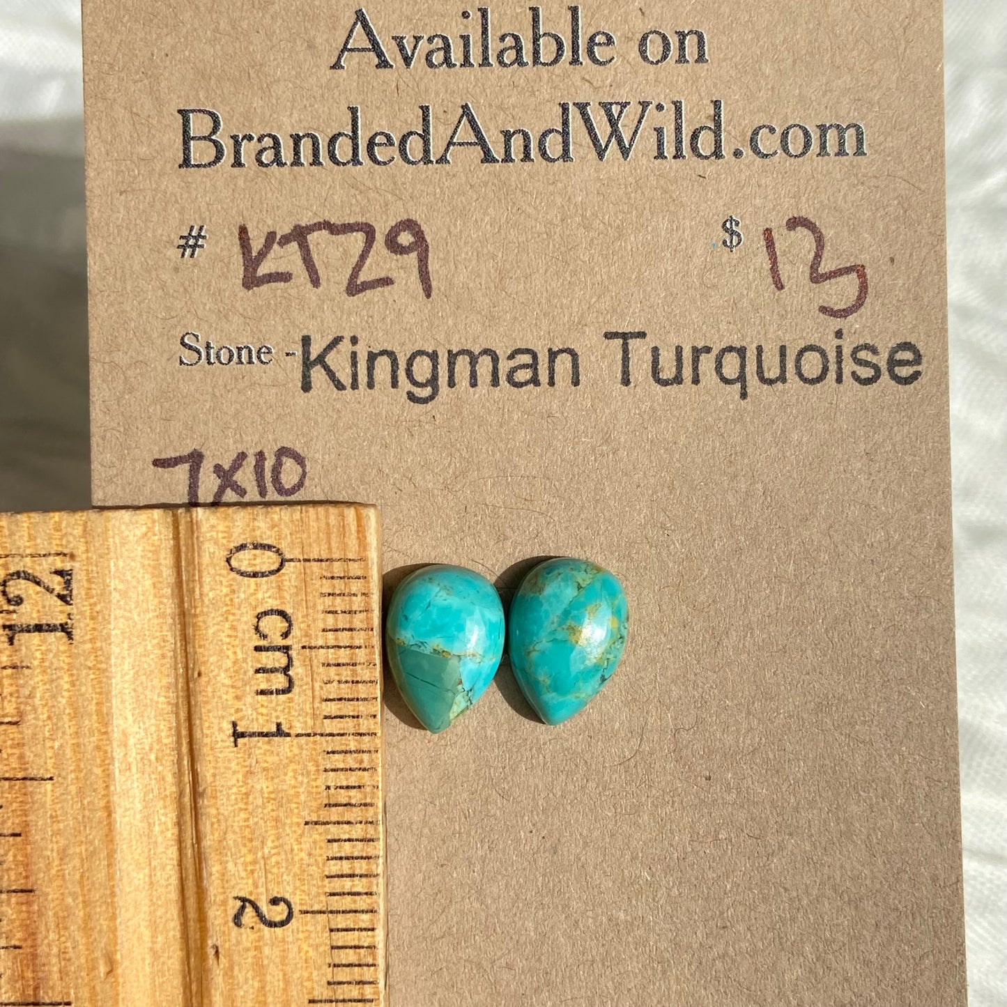 Kingman Turquoise Cabochon - KT29 C3AD83CB-C54E-4E89-B22C-064F7AC5E94C Brandedandwild.com