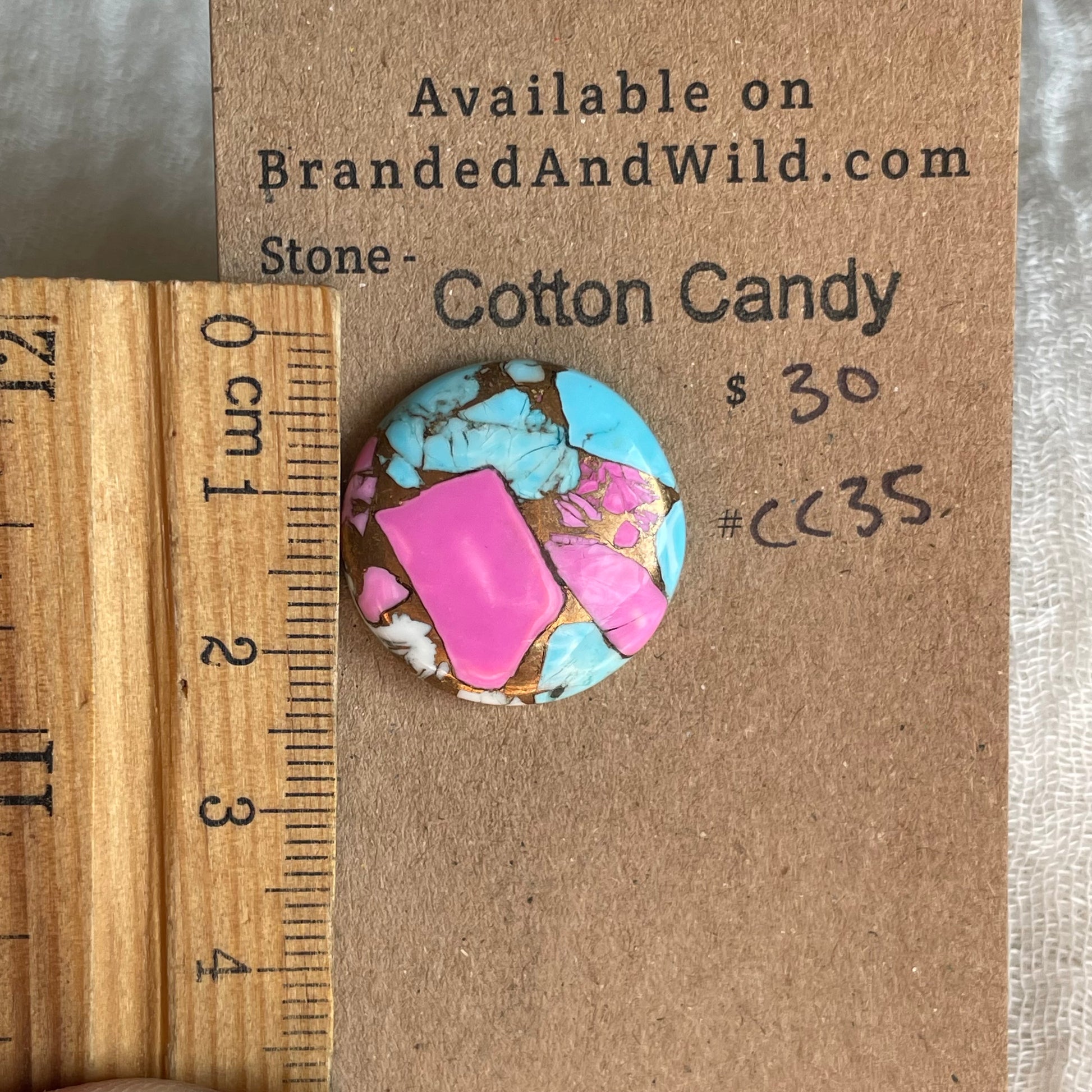 Cotton Candy Cabochon - CC35 C3B17EAB-76C9-49ED-B724-5E9F8BB6307F Brandedandwild.com