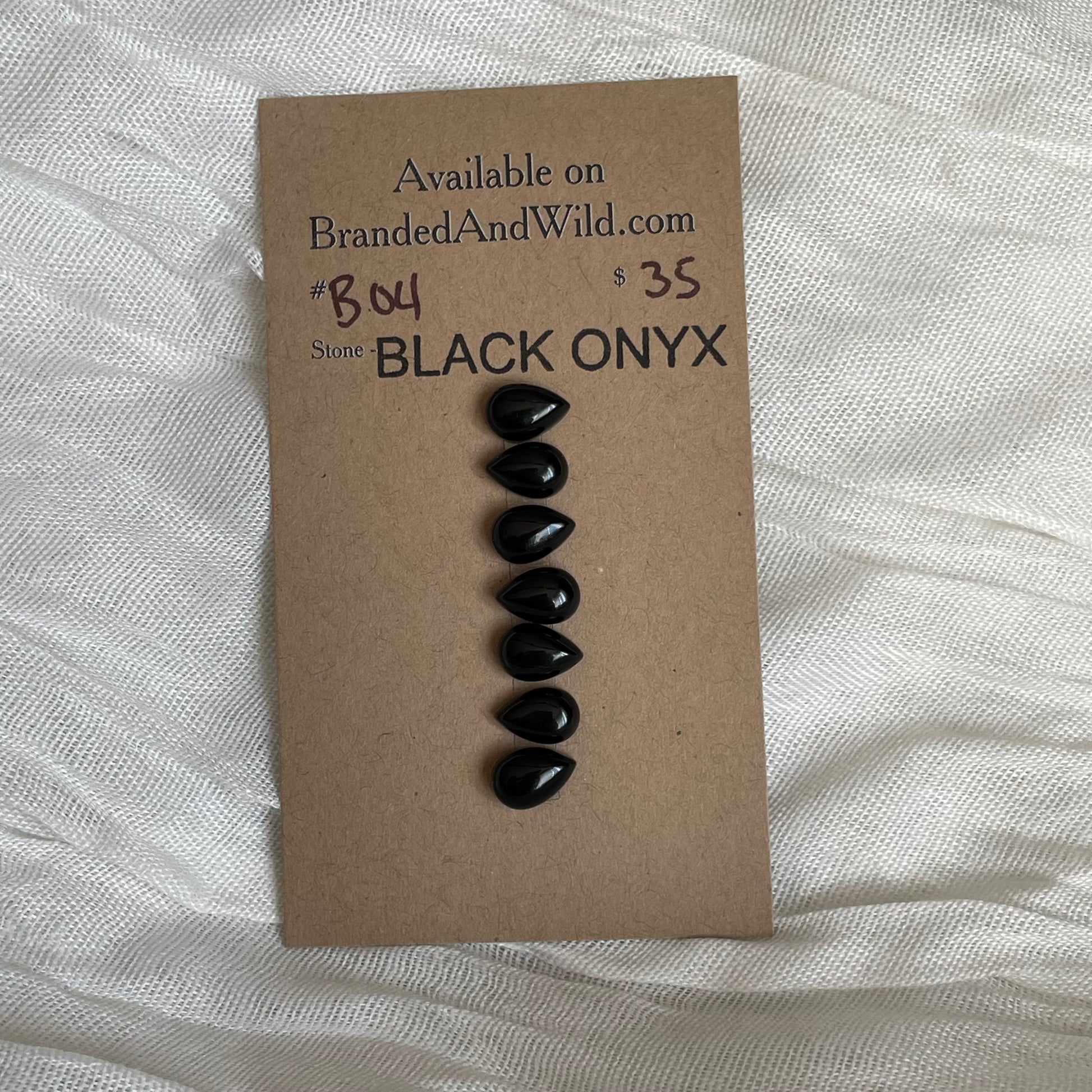 Black Onyx - Cabochon - B04 C3B674E5-195D-4FB3-8075-5A49B34B9D64 Brandedandwild.com