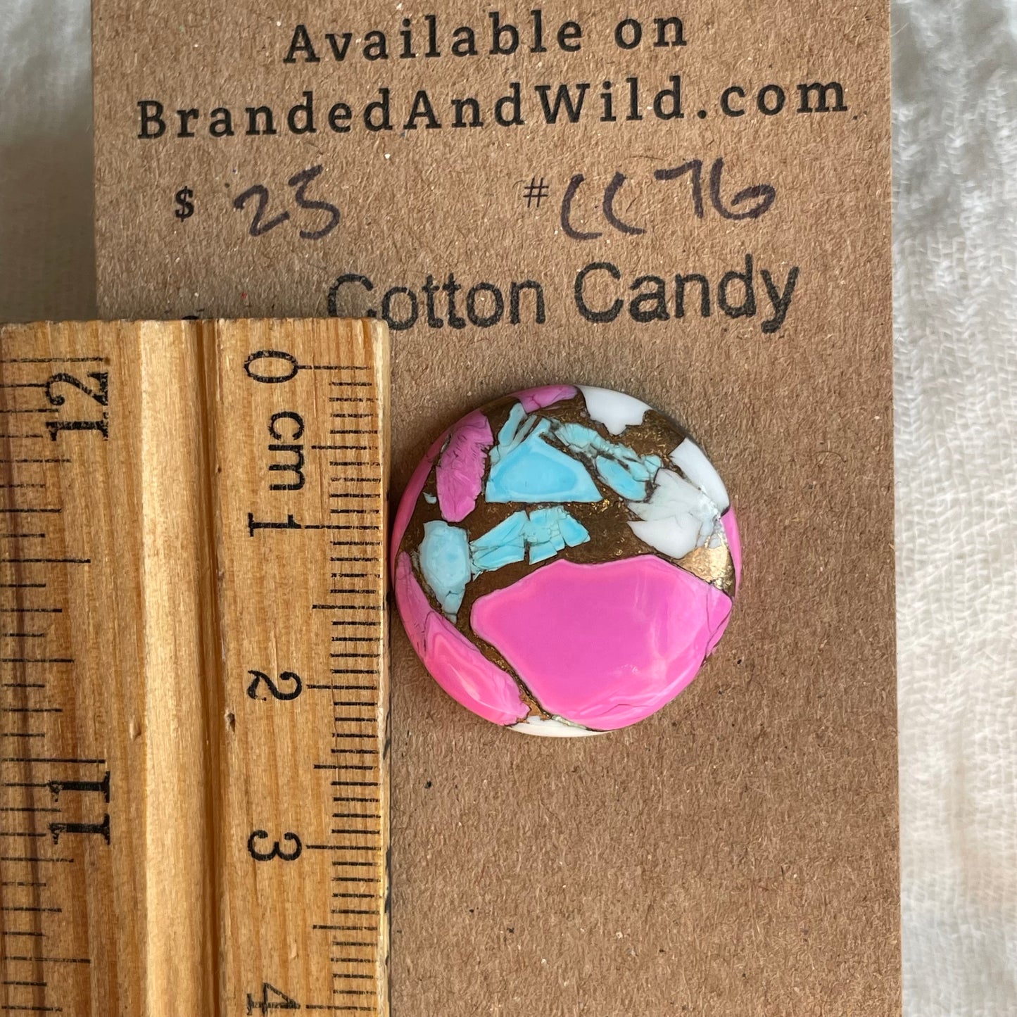 Cotton Candy Cabochon - CC76 C40505B3-694F-4B57-94B4-80A4C25E6CE6 Brandedandwild.com