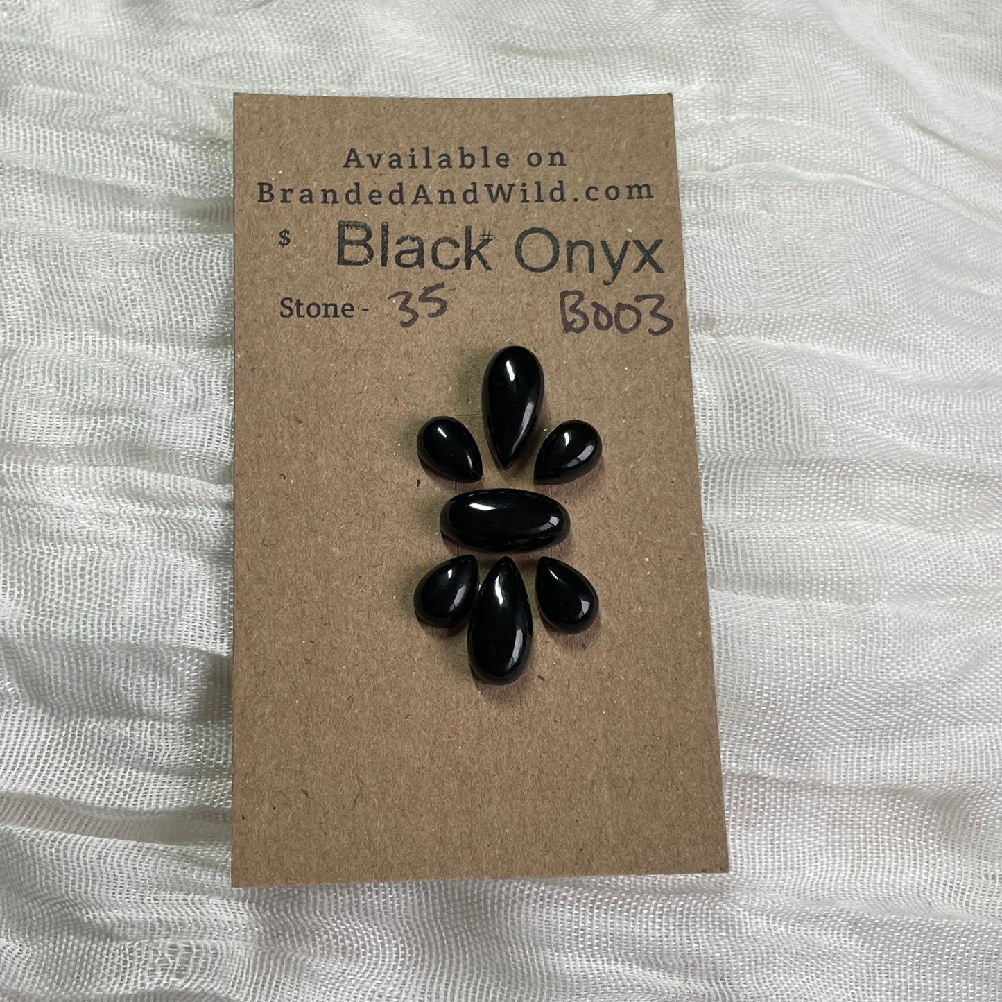 Black Onyx - Cabochon - B003 C414ED45-9808-4361-899A-EBABF5570532 Brandedandwild.com