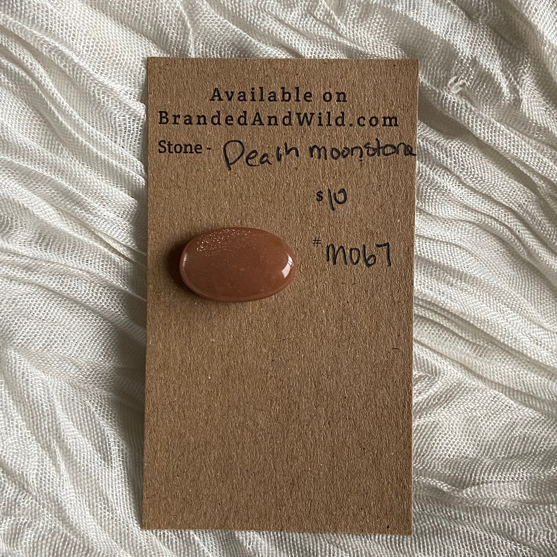 Peach Moonstone Cabochon - M067 C4154288-0F6A-4FF7-AD02-7BB09588D360 Brandedandwild.com