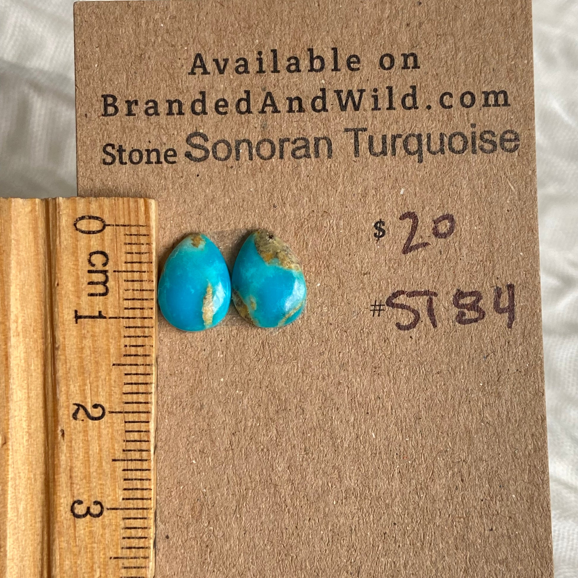 Sonoran Turquoise Cabochon - ST84 C41B9E3A-E8A8-42D8-915D-D56C00444A12 Brandedandwild.com