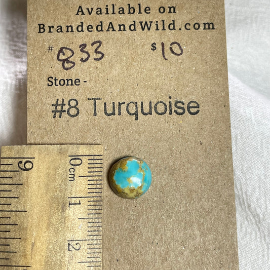 #8 Turquoise Cabochon - #833 C425BD40-FB18-4092-B1B5-BDEAF917DF26 Brandedandwild.com