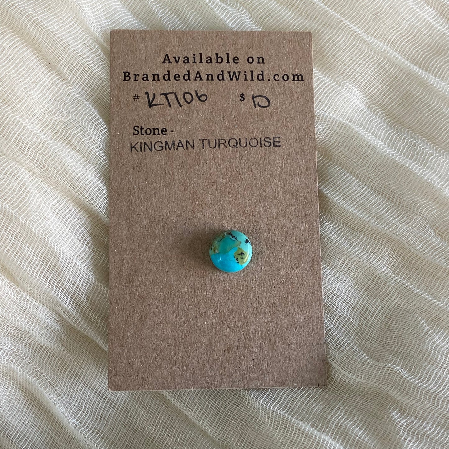 Kingman Turquoise Cabochon - KT106 C429038E-23C9-40B0-86DF-C985F9307A7F Brandedandwild.com