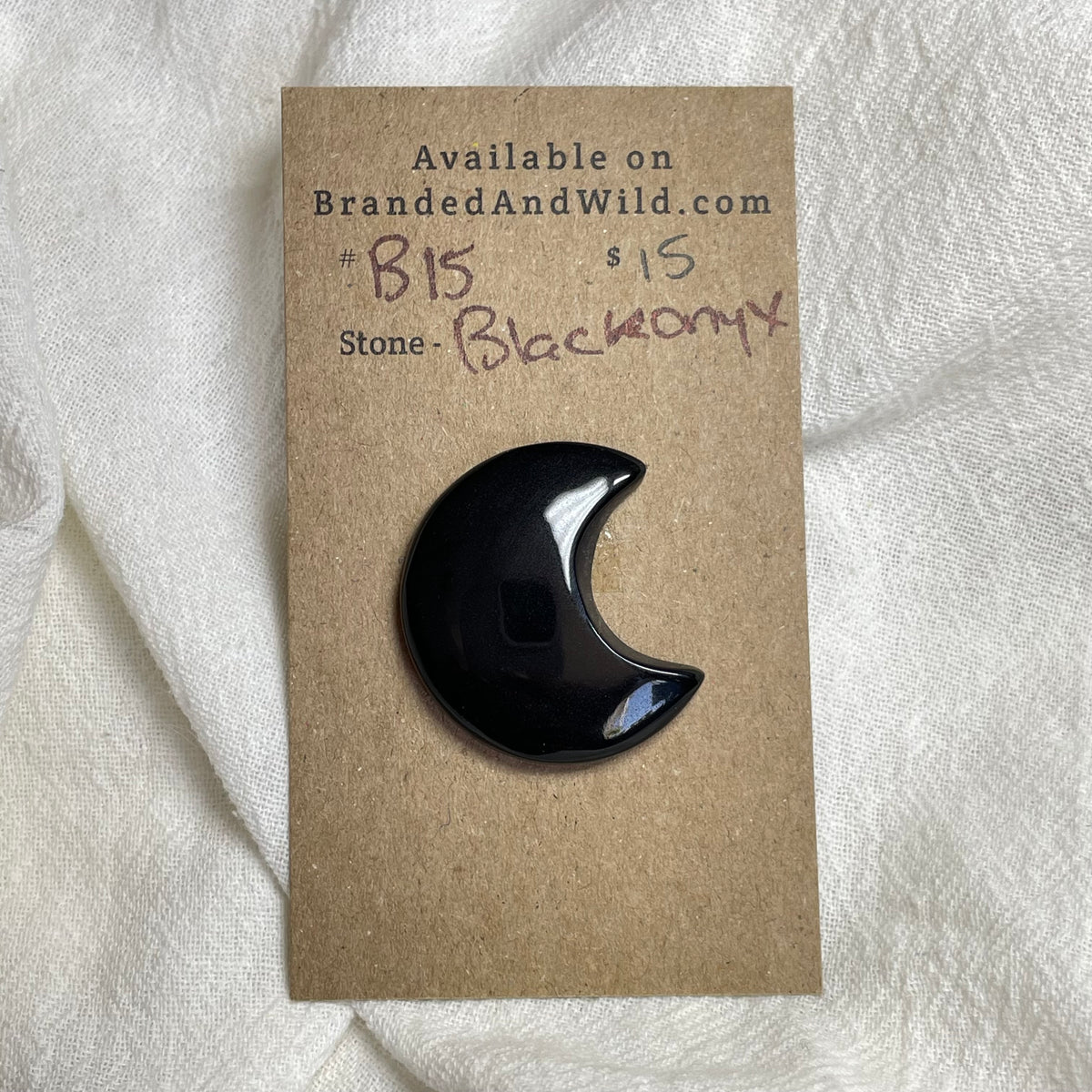 Black Onyx - Cabochon - B015 C46A3C77-5C22-47F8-973A-1FB3D952C0D0 Brandedandwild.com