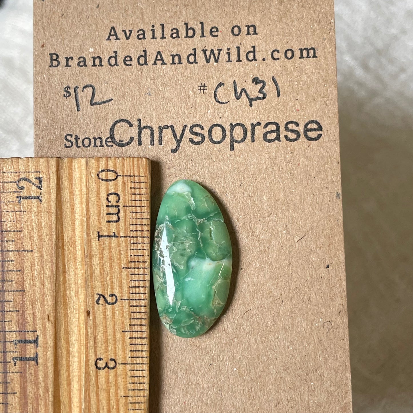 Chrysoprase Cabochon - Ch31 C4B82510-8B94-4D13-A886-2F60A0BE6034 Brandedandwild.com