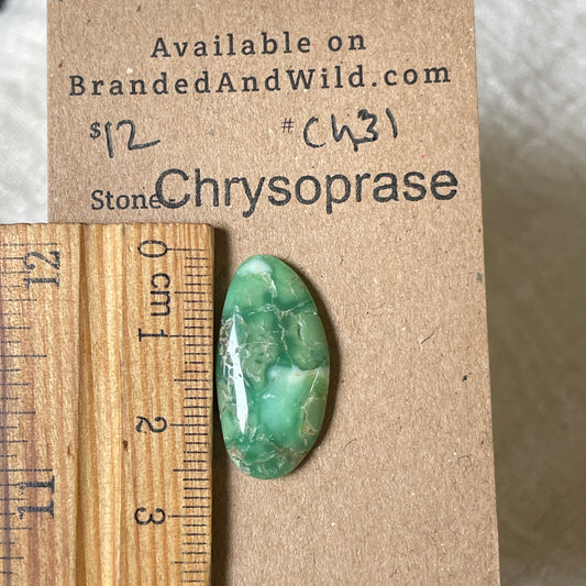Chrysoprase Cabochon - Ch31 C4B82510-8B94-4D13-A886-2F60A0BE6034 Brandedandwild.com
