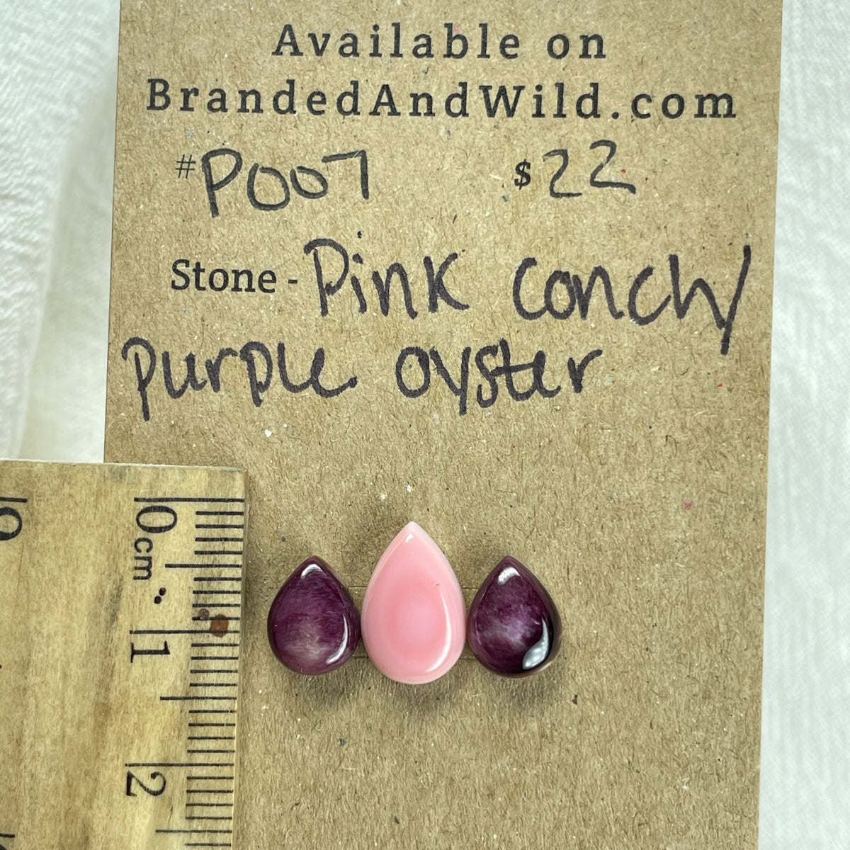Pink Conch / Oyster Shell Cabochon - PO07 C4BD4E05-E18A-486F-A971-0CCCA0ED731F Brandedandwild.com