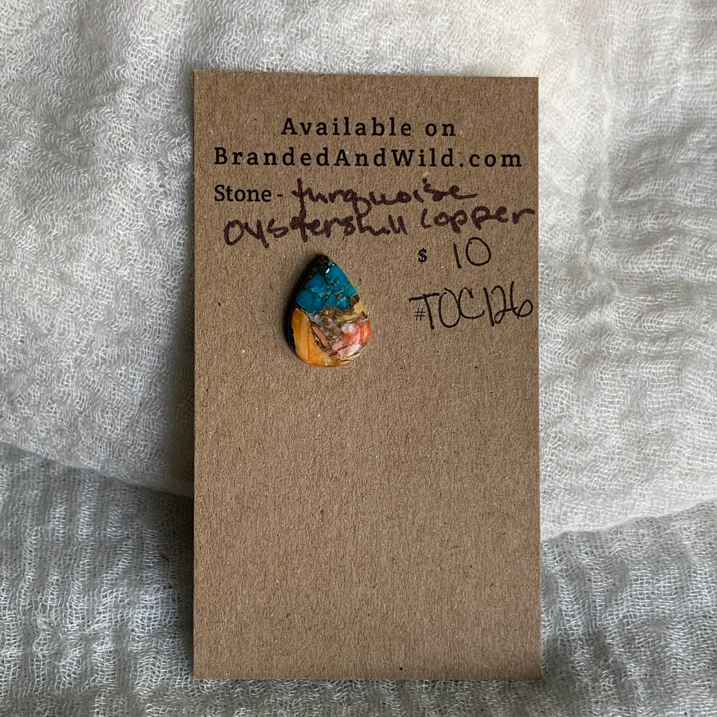 Turquoise, Oystershell, Copper Cabochon - TOC126