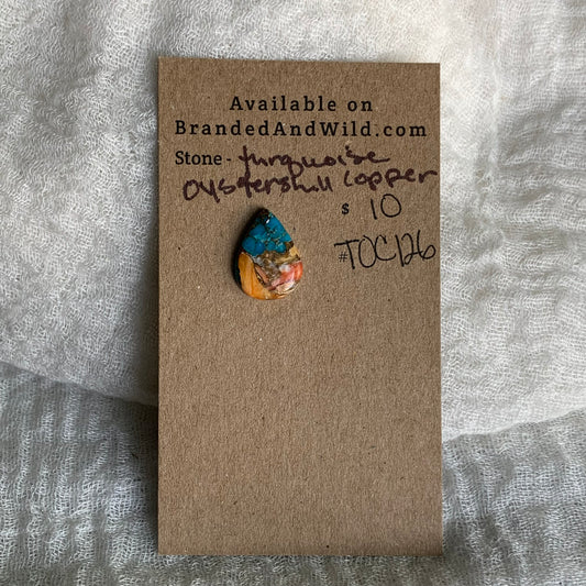 Turquoise, Oystershell, Copper Cabochon - TOC126