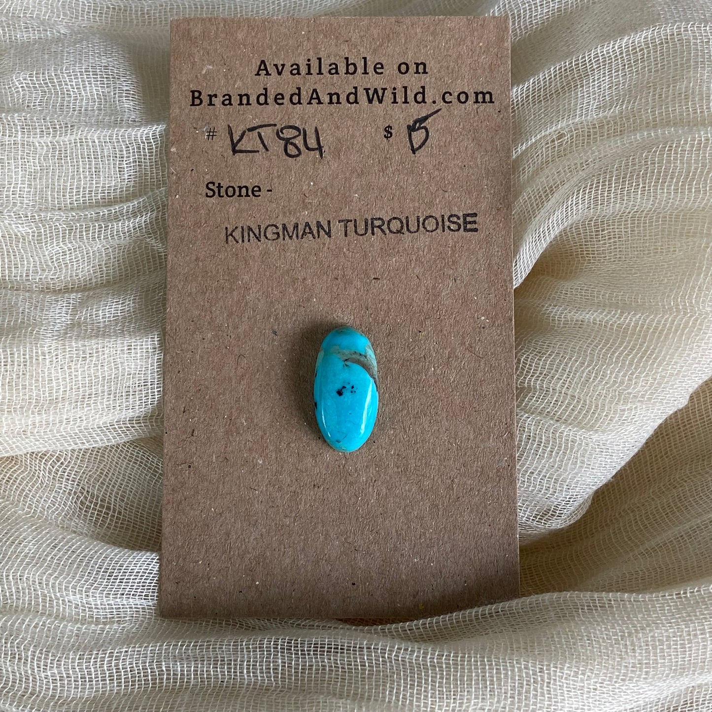Kingman Turquoise Cabochon - KT84 C4CBE893-10A1-469F-ADEB-1178DEBB62AE Brandedandwild.com
