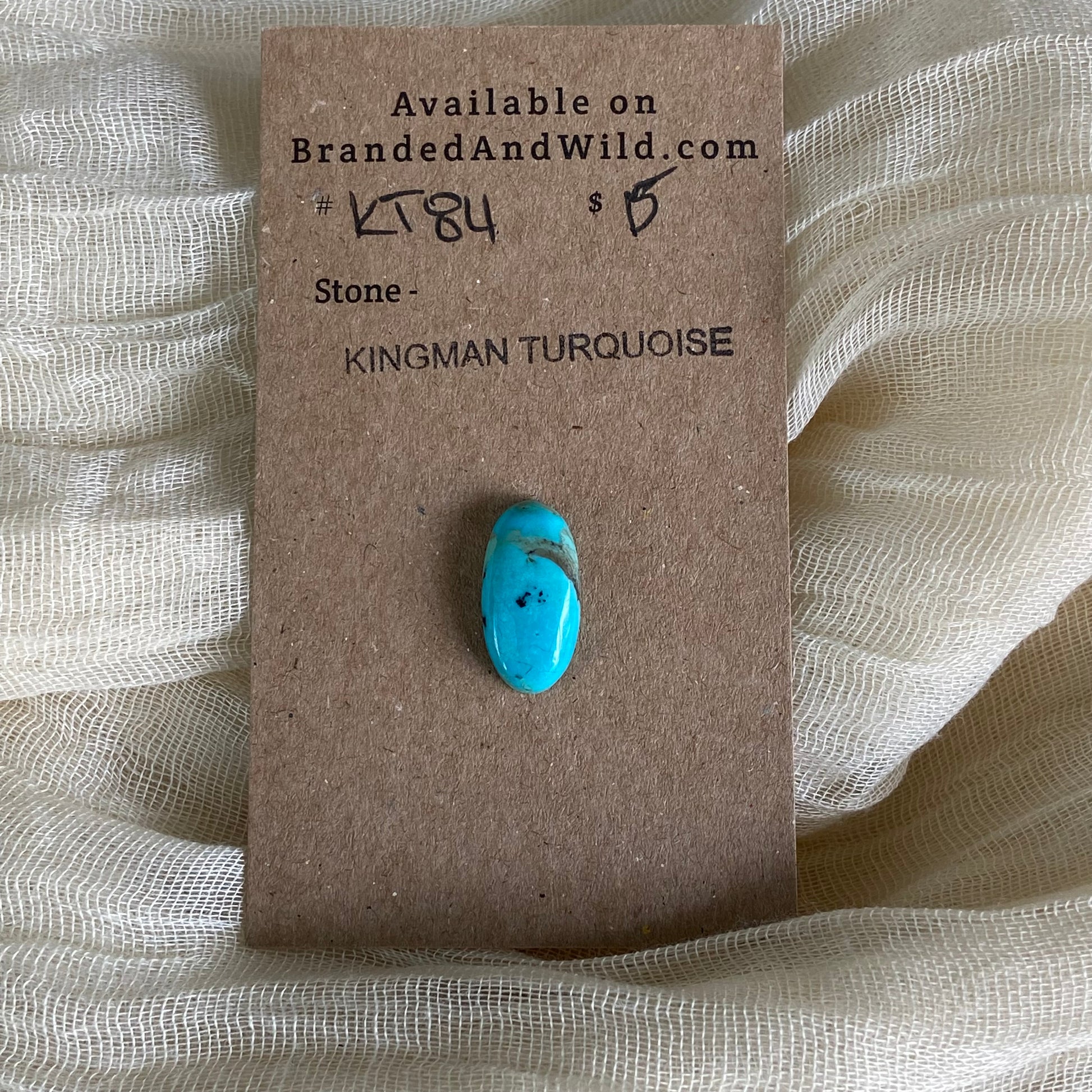 Kingman Turquoise Cabochon - KT84 C4CBE893-10A1-469F-ADEB-1178DEBB62AE Brandedandwild.com