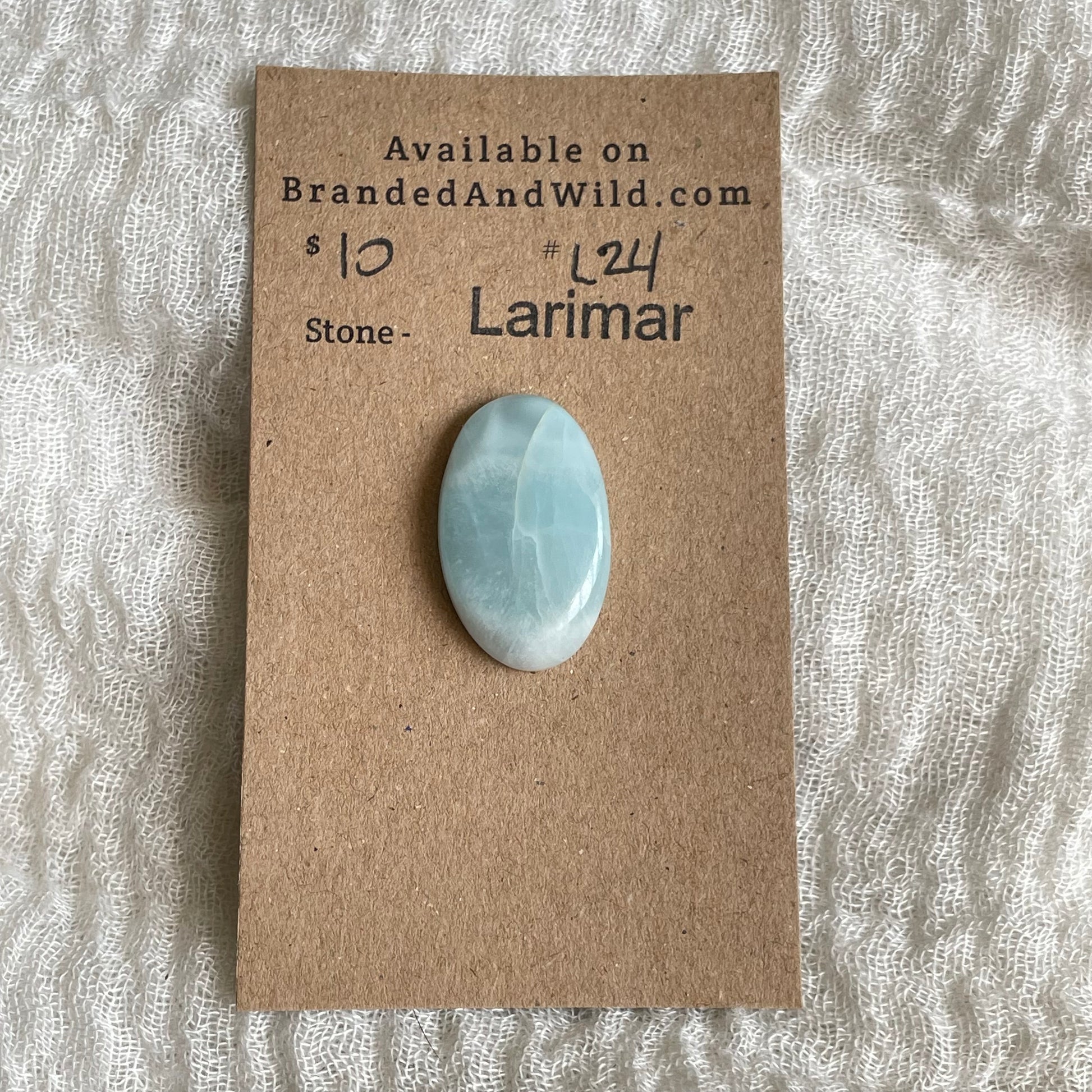 Larimar Cabochon - L24 C4F5CA20-A872-4B55-A78D-E85785F7173D Brandedandwild.com