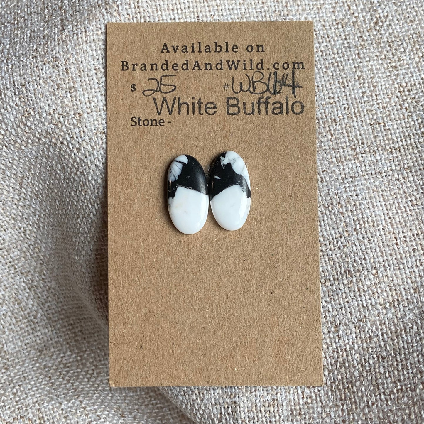 White Buffalo Cabochon - WB14 C5009921-1312-4D8E-8A11-521C5FD1CE23 Brandedandwild.com
