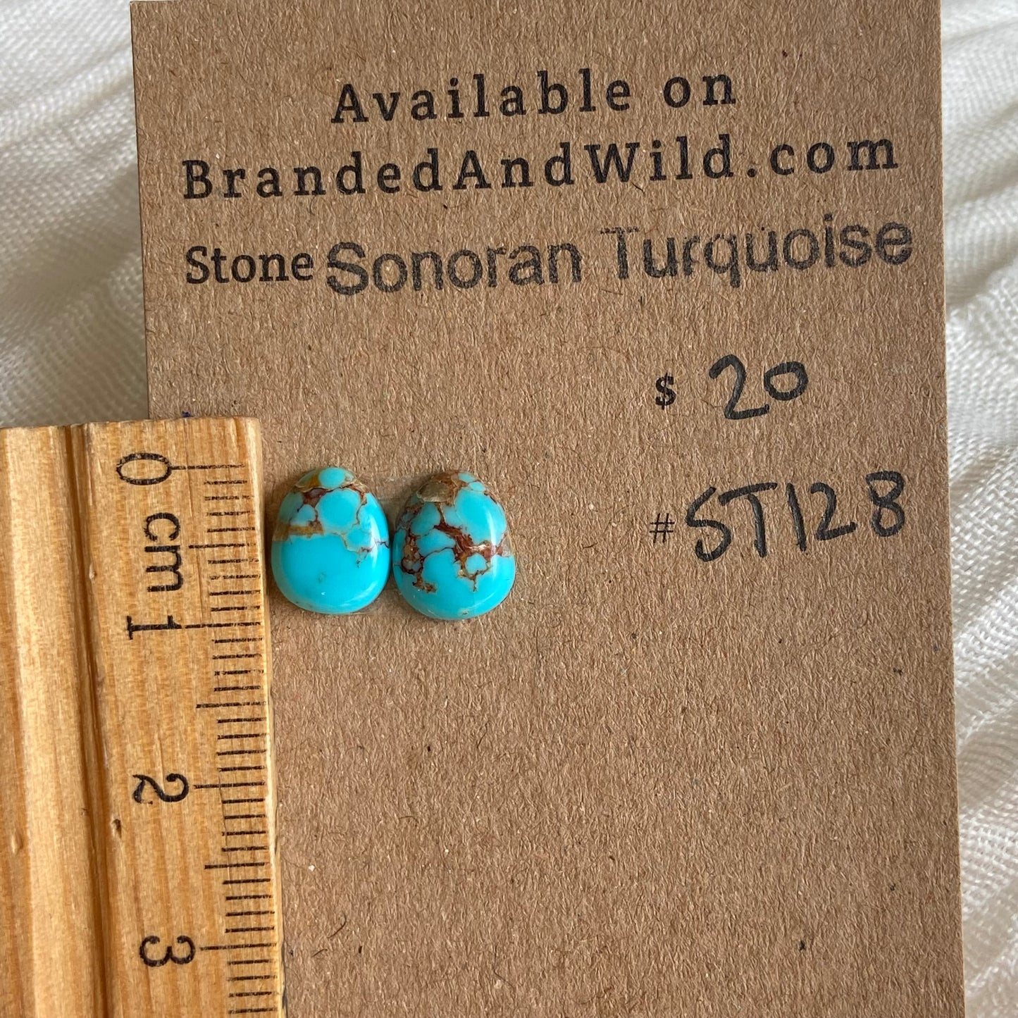Sonoran Turquoise Cabochon - ST128 C50E5188-0B36-4A8A-9FCB-1CA6C56AD707 Brandedandwild.com
