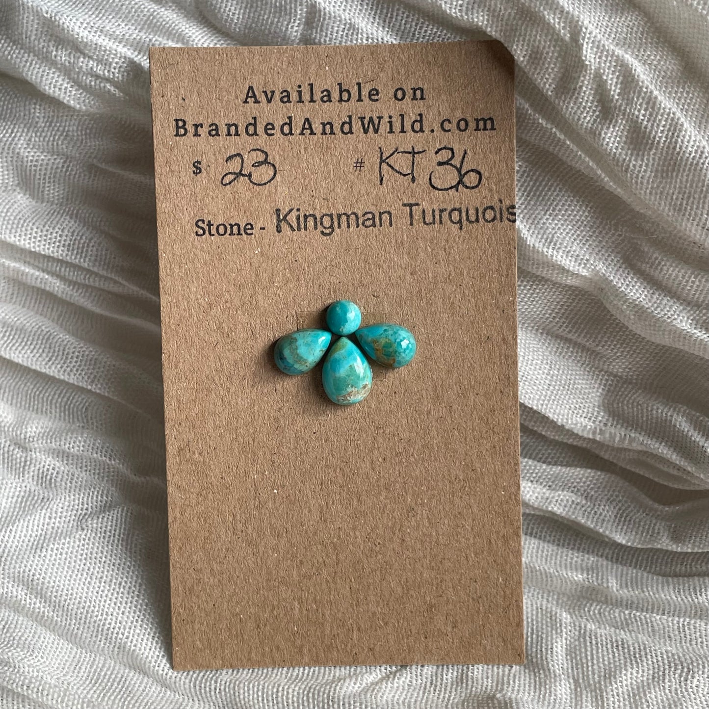Kingman Turquoise Cabochon - KT36 C52F235A-B2F5-42B3-B46E-C33336D6EE0E Brandedandwild.com