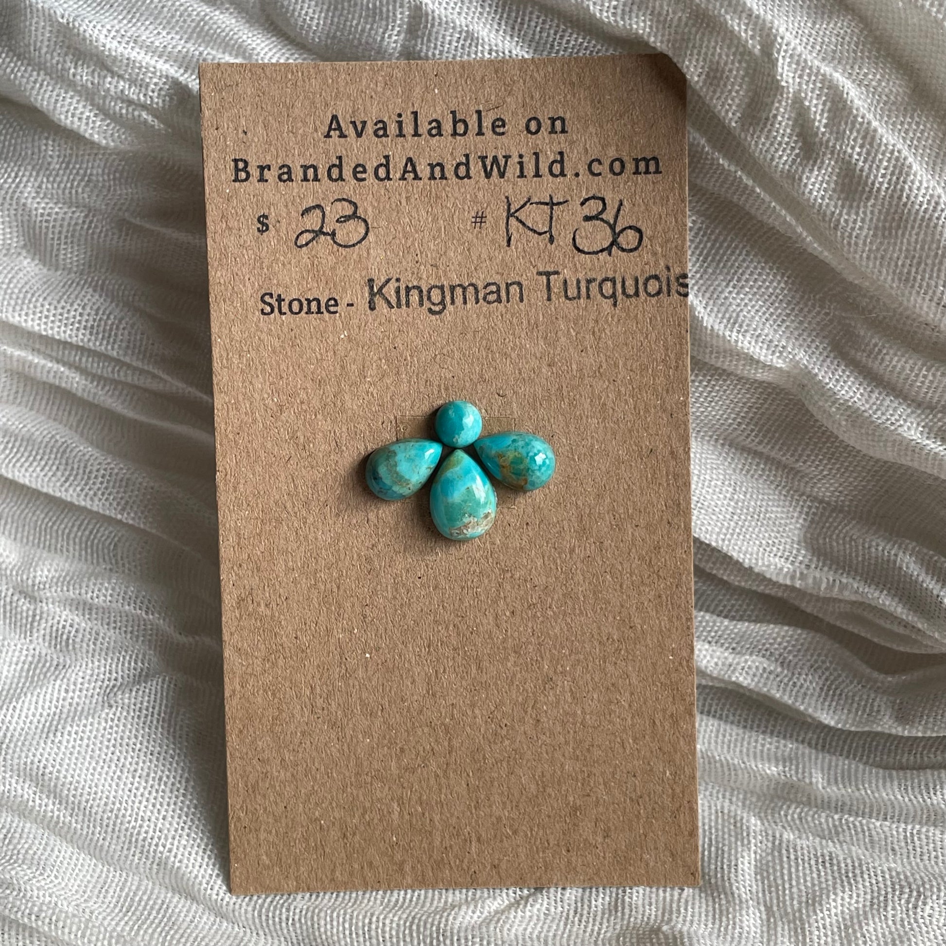 Kingman Turquoise Cabochon - KT36 C52F235A-B2F5-42B3-B46E-C33336D6EE0E Brandedandwild.com