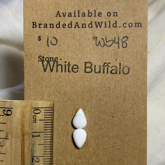 White Buffalo Cabochon - WB48 C53F7223-7FC8-4318-960F-9D2C22796FAC Brandedandwild.com