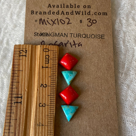 Rosarita / Kingman Cabochon - MIX102