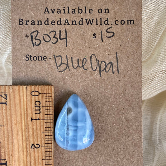 Blue Opal Cabochon - B034 C56EE5D5-A3A6-4232-A74C-ED7BB2A5D863 Brandedandwild.com