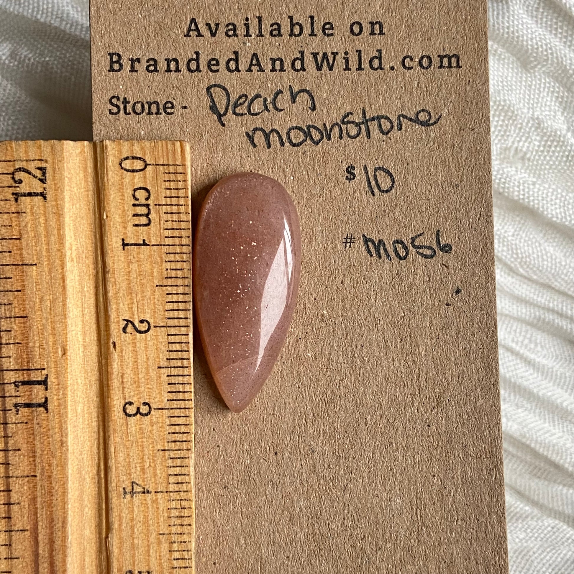 Peach Moonstone Cabochon - M056 C57506B3-225F-49FA-A4BD-B075DF192875 Brandedandwild.com