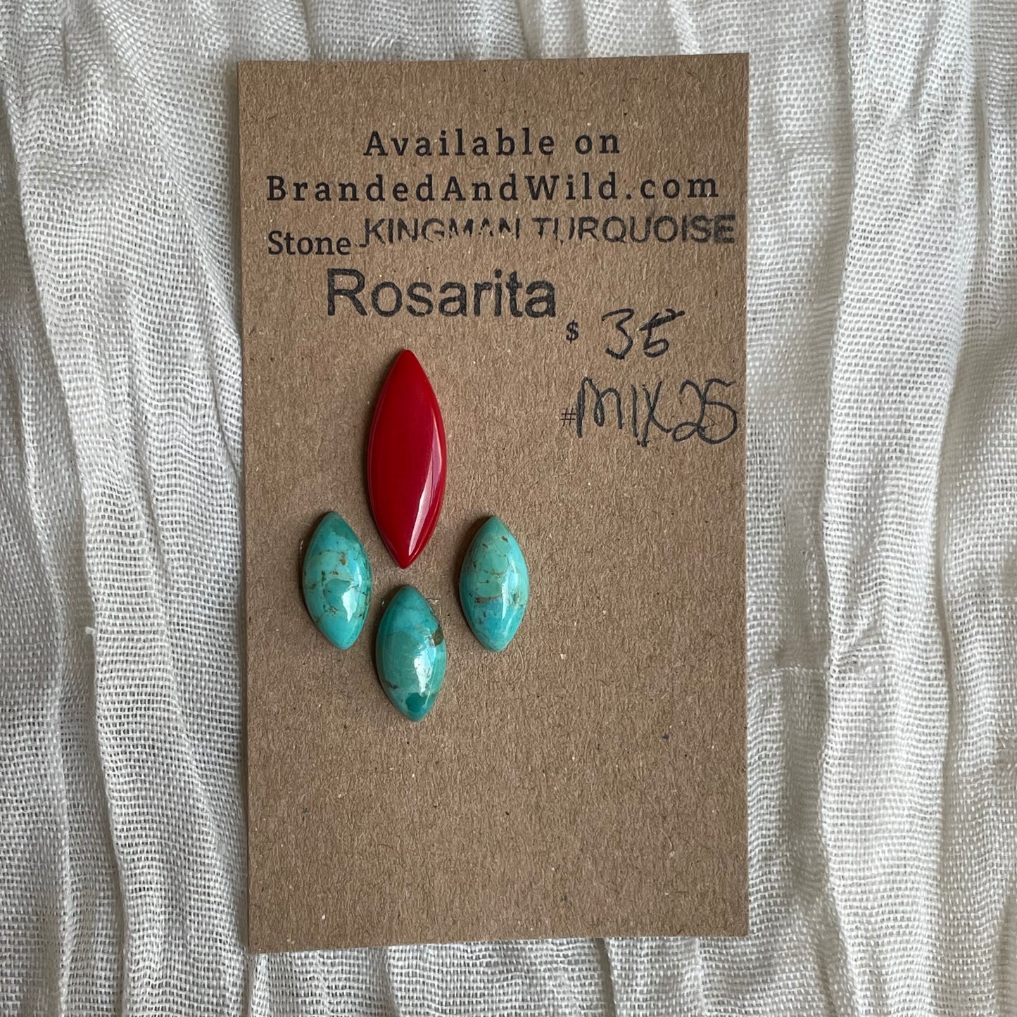 Rosarita / Kingman Turquoise Cabochon - MIX25 C5840393-6580-4EEC-9081-B101890B7155 Brandedandwild.com