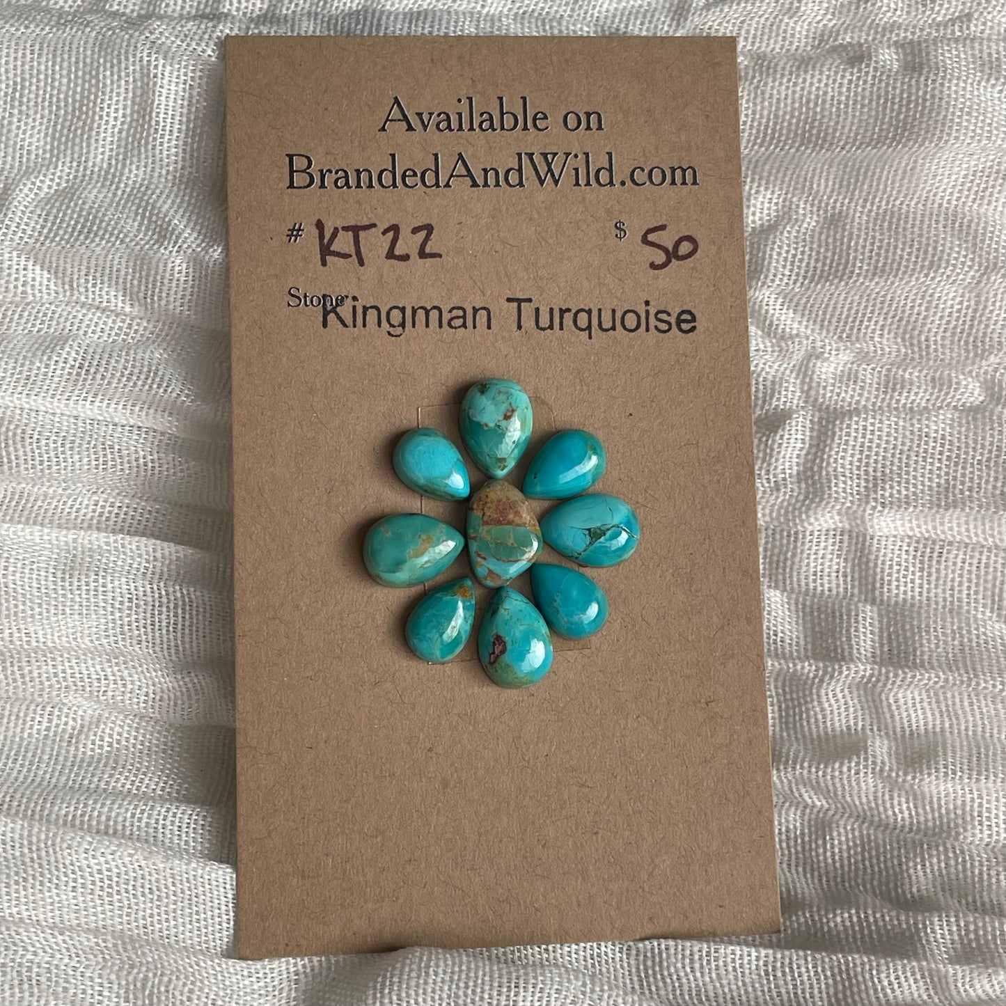 Kingman Turquoise Cabochon - KT22 C58C3EE3-8BD3-4A93-8D01-9E23338DD9CB Brandedandwild.com