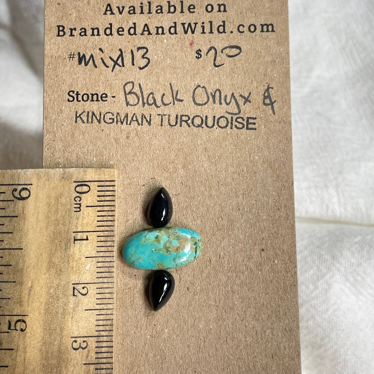 Kingman / Black Onyx Cabochon - MIX113 C5A69A55-26B4-40E7-87FF-1F8A7E9F1B38 Brandedandwild.com