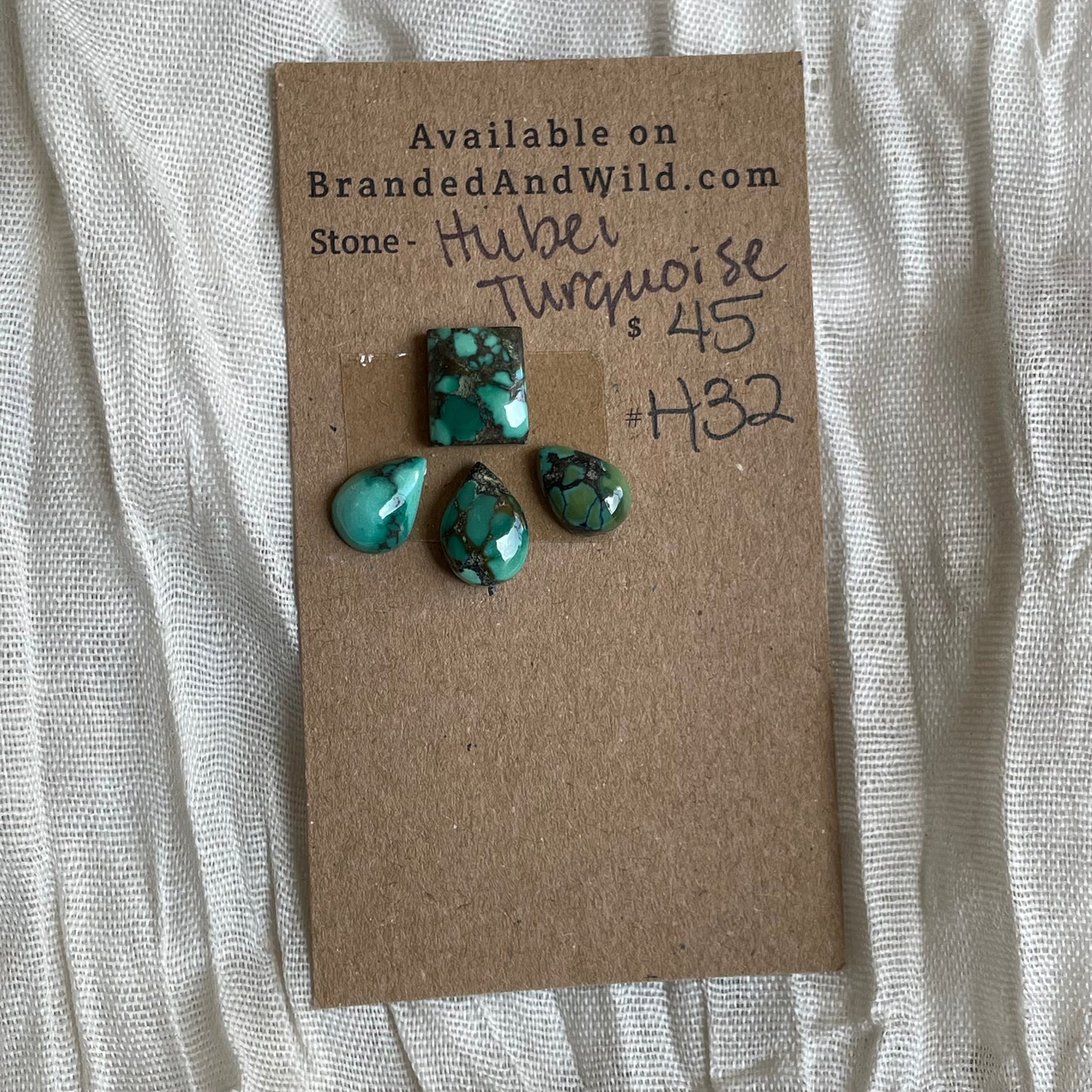 Hubei Turquoise Cabochon - H32 C5AB5BF5-95E0-4E78-B1BC-0EEEFB268845 Brandedandwild.com