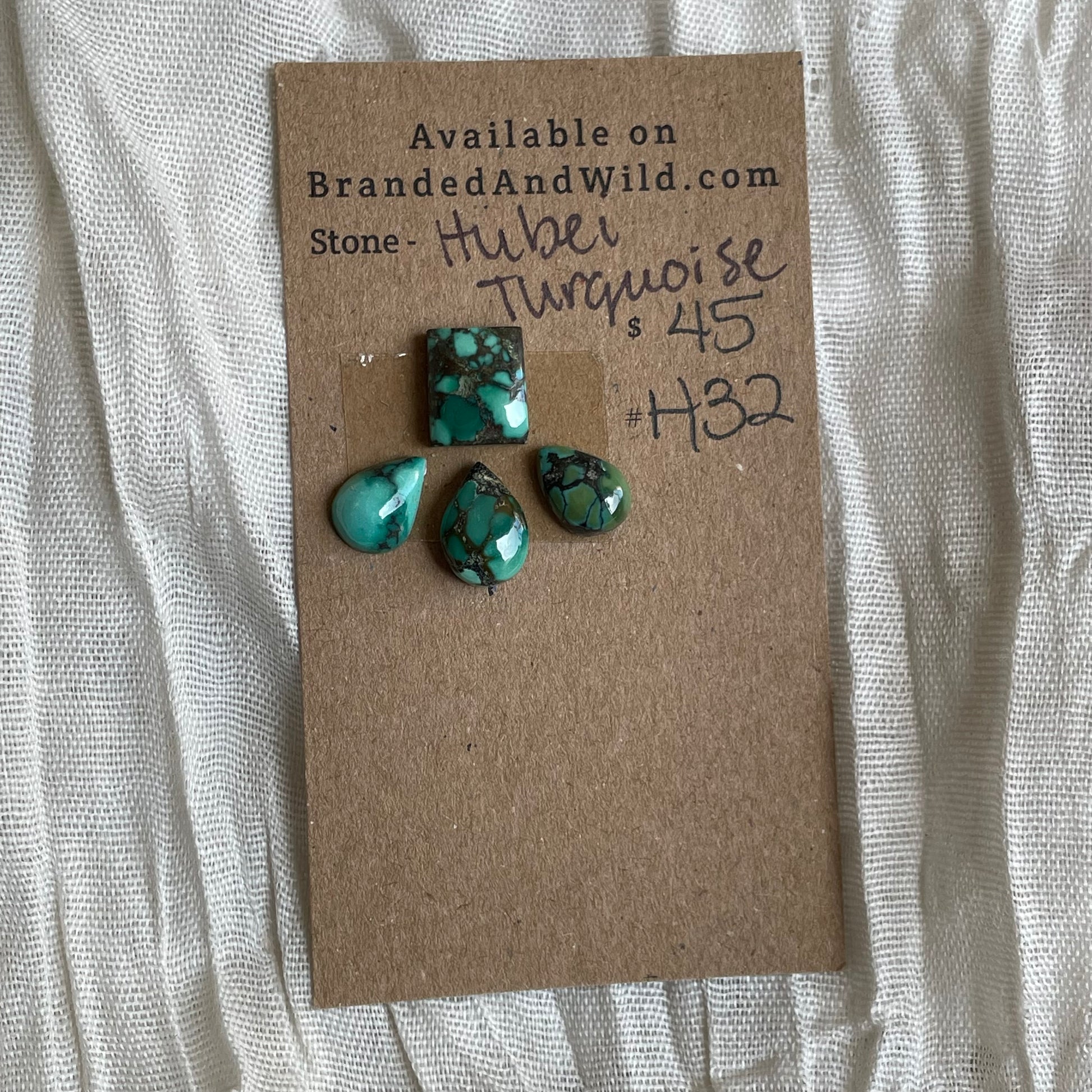 Hubei Turquoise Cabochon - H32 C5AB5BF5-95E0-4E78-B1BC-0EEEFB268845 Brandedandwild.com