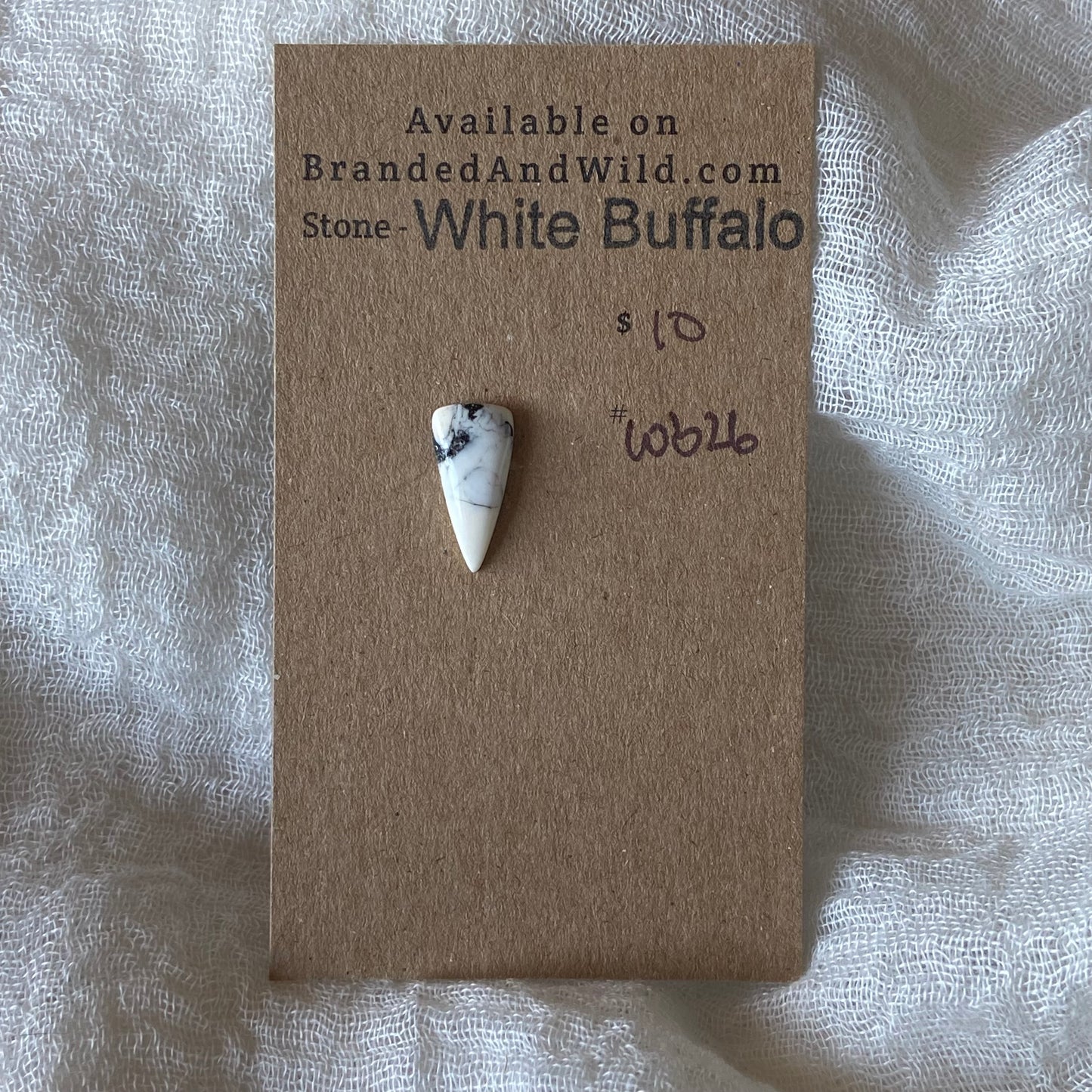 White Buffalo Cabochon - WB26