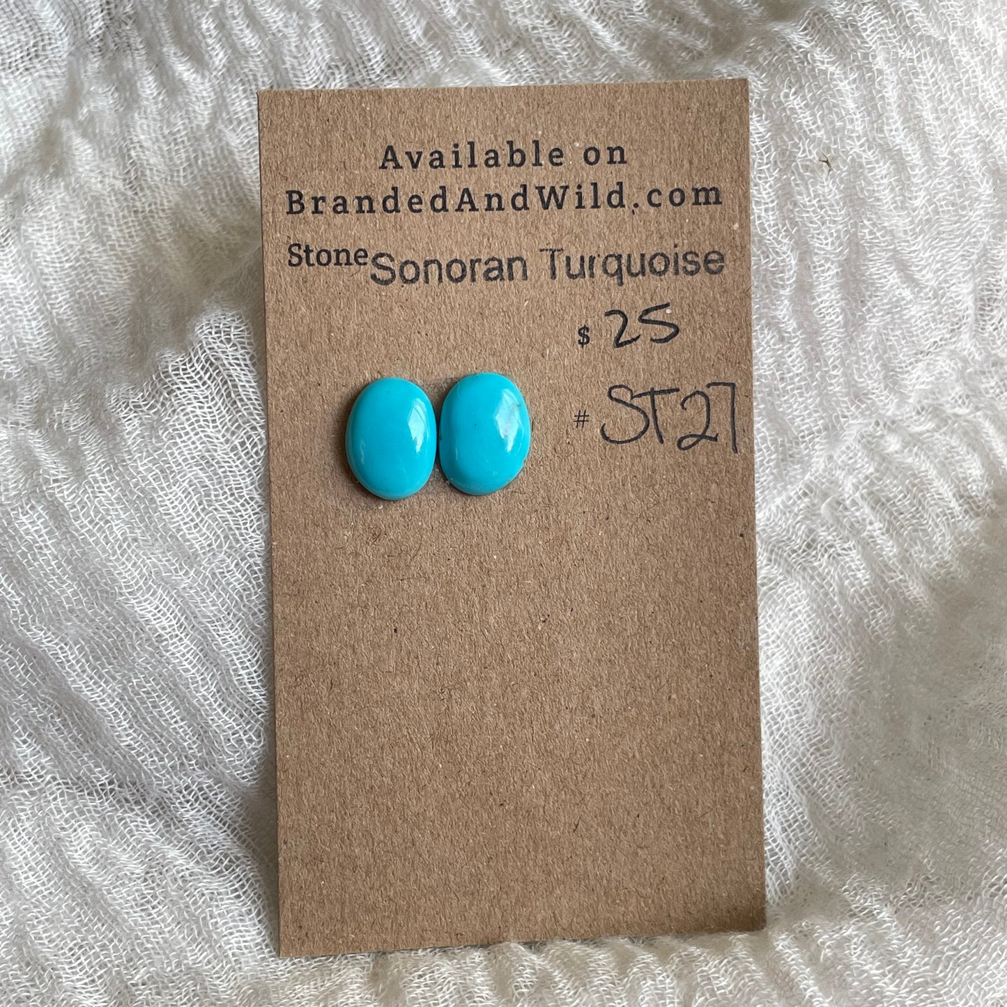 Sonoran Turquoise Cabochon - ST27 C5F82175-3DBA-42E2-B82B-3C61A89CF071 Brandedandwild.com