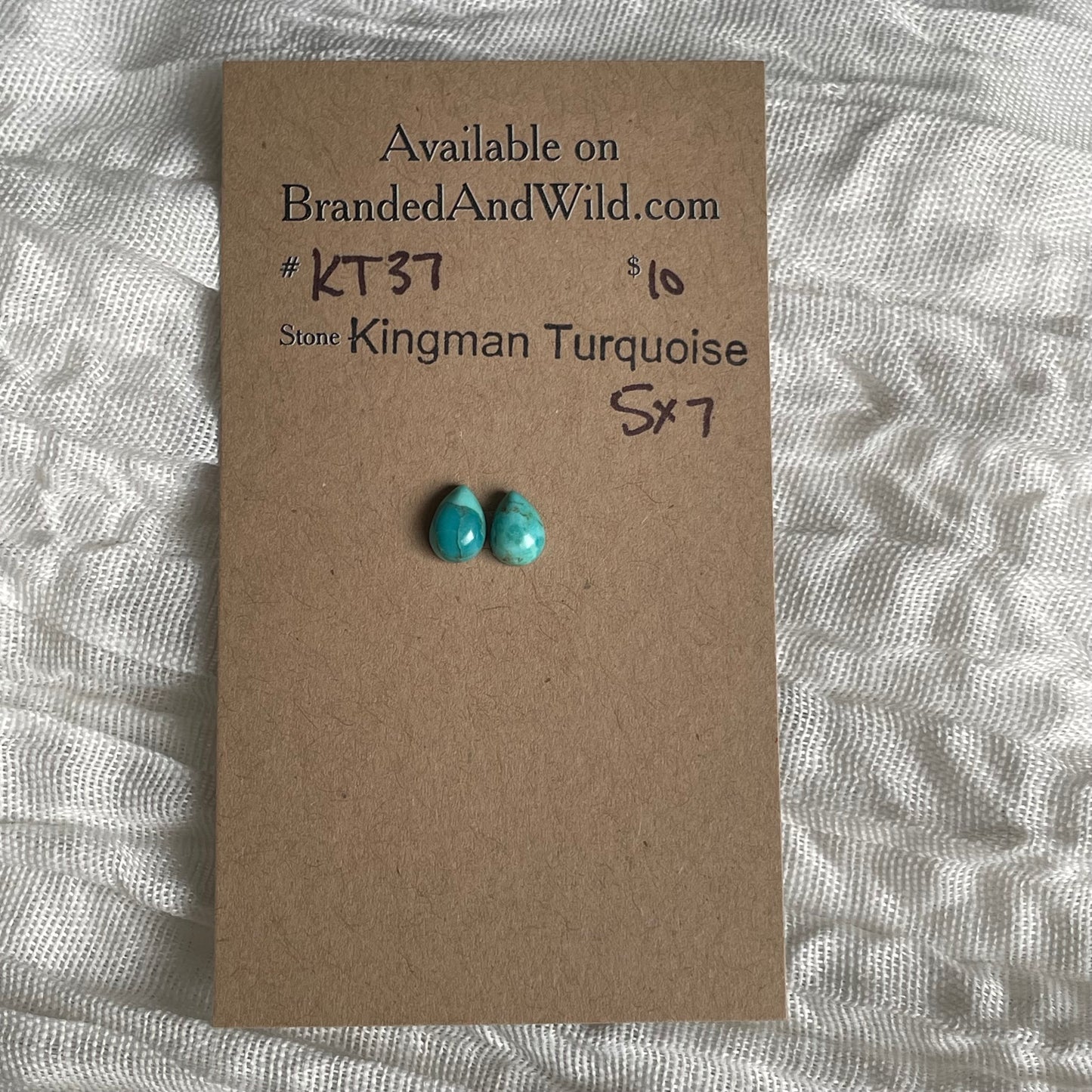 Kingman Turquoise Cabochon - KT37 C60A4BF1-BD6B-4583-911B-CA8E920859A9 Brandedandwild.com