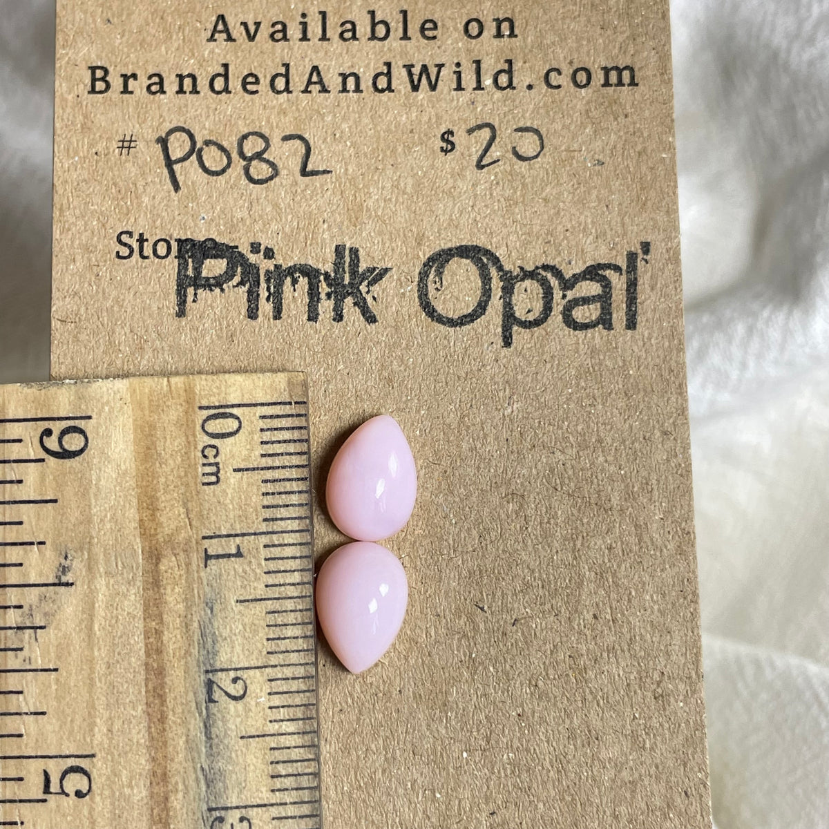 Pink Opal Cabochon - PO82 C631C2BD-0ED4-4260-8A9C-45FA7D4E3C7D Brandedandwild.com