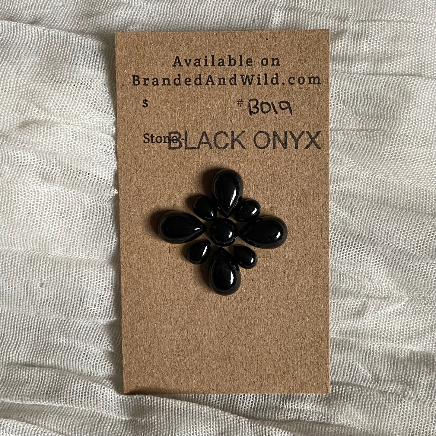 Black Onyx - Cabochon - B019 C63D4734-F0E5-46E6-B167-A27E1EFECD81 Brandedandwild.com