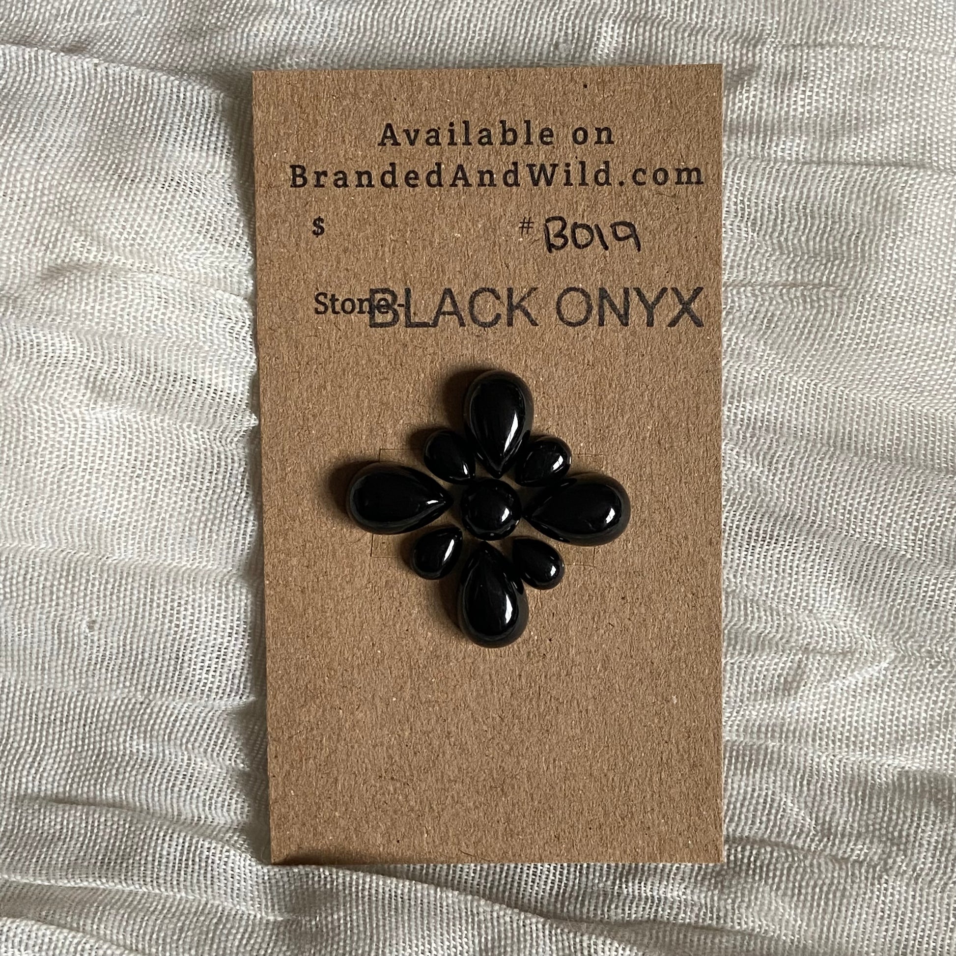 Black Onyx - Cabochon - B019 C63D4734-F0E5-46E6-B167-A27E1EFECD81 Brandedandwild.com