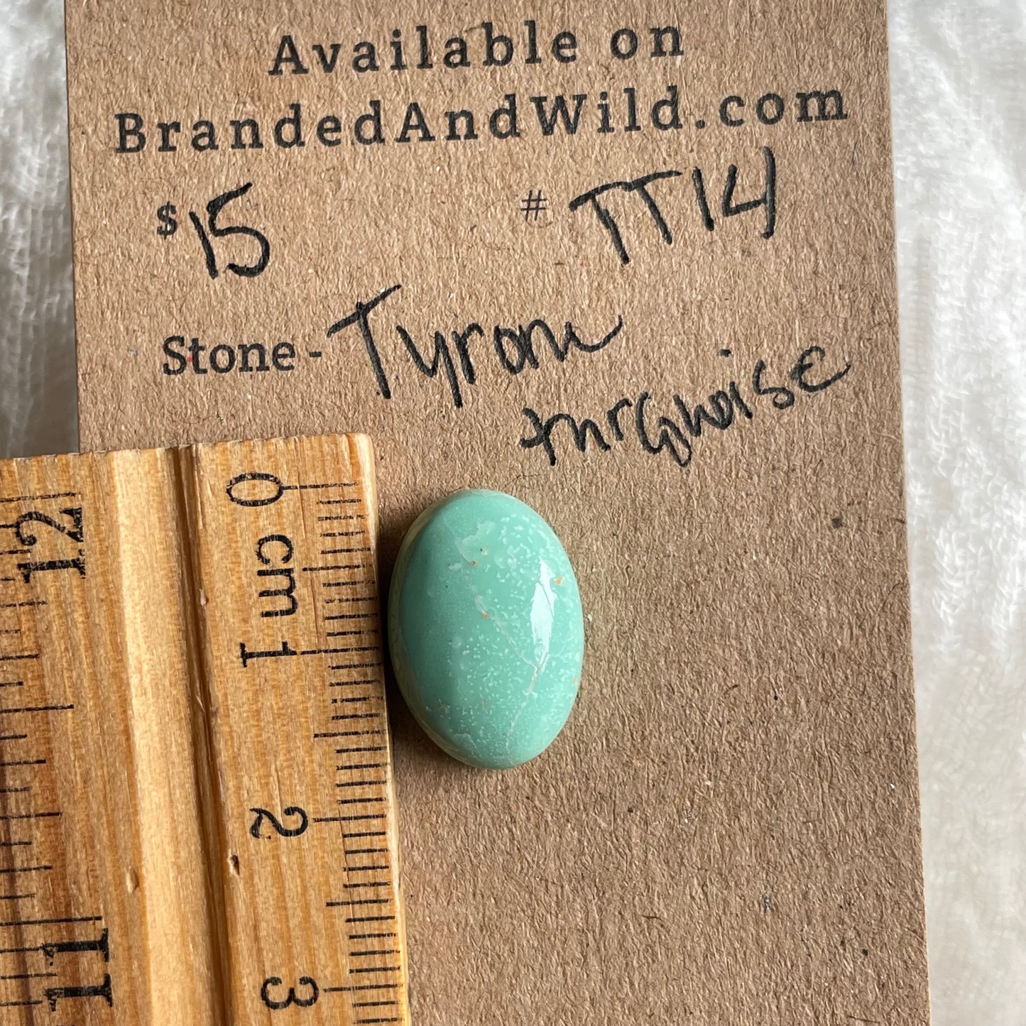 Tyrone Turquoise Cabochon - TT14 C66C76EC-E3CE-4C29-A835-0ECA1DC9C8E5 Brandedandwild.com