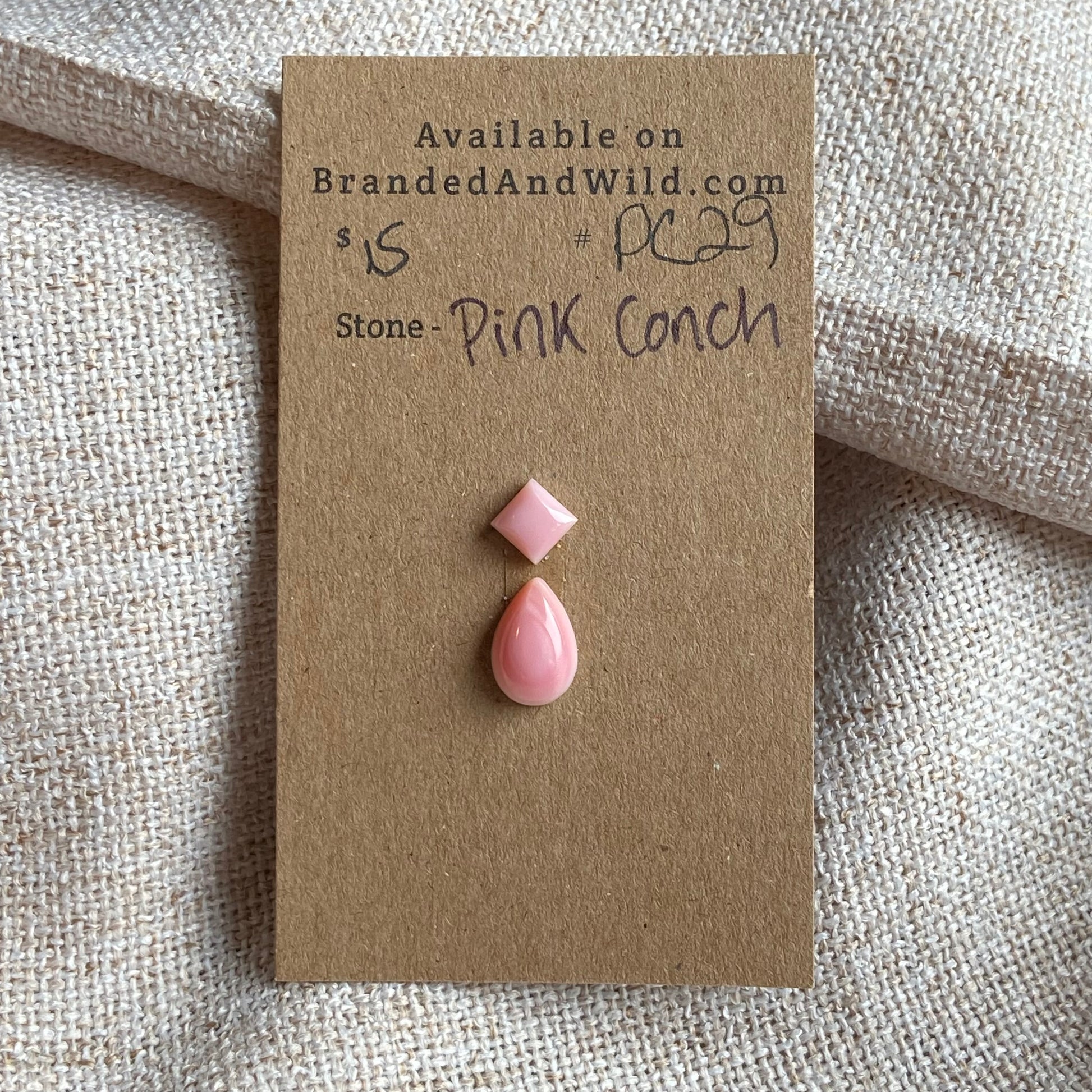 Pink Conch Cabochon - PC29 C6C0EB1D-D7AC-452E-8268-DC798245594C Brandedandwild.com