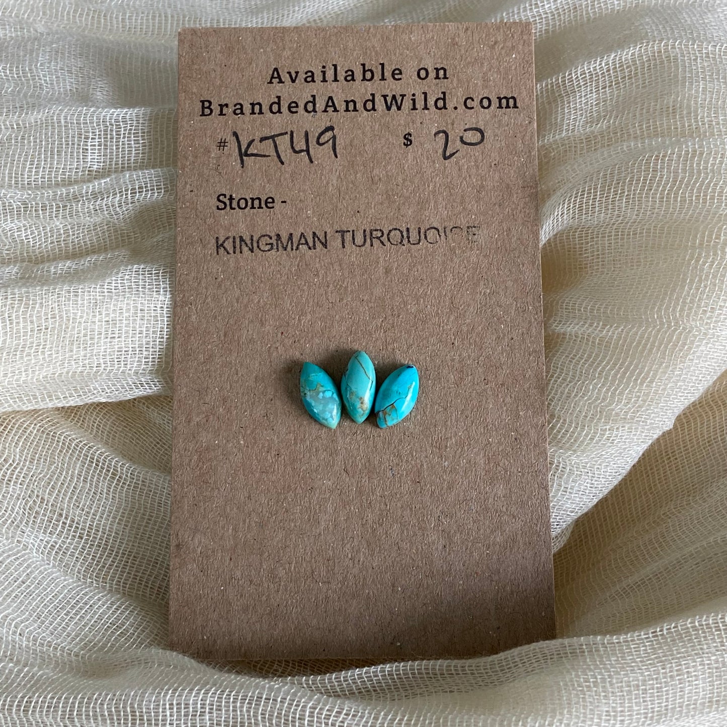 Kingman Turquoise Cabochon - KT49 C6E765E3-E2B7-4549-8851-B4A8BD26932C Brandedandwild.com