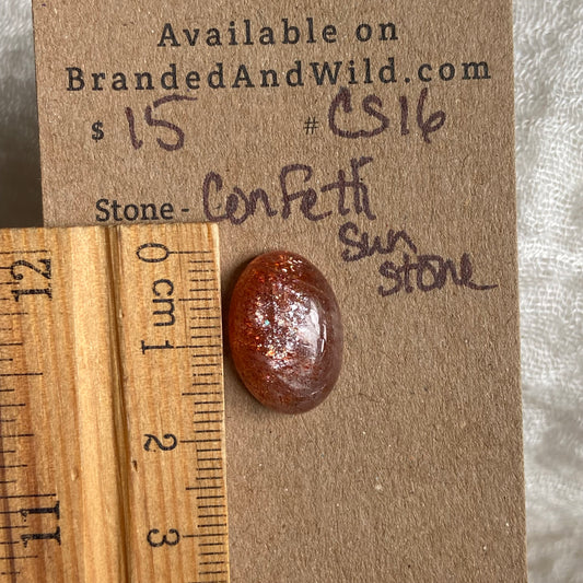 Confetti Sunstone Cabochon - CS16 C70656B6-917C-4751-BABF-7AB48199631D Brandedandwild.com