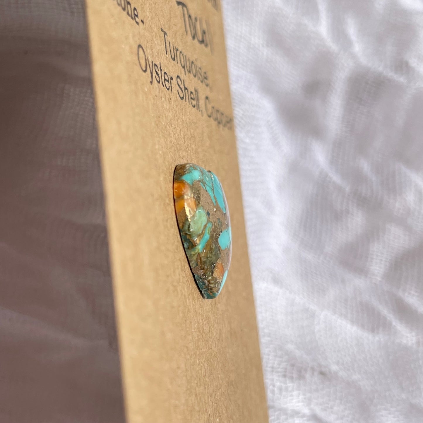 Turquoise, Oyster Shell, Copper Cabochon - TOC61 C7146361-AA65-40CA-889F-0B47C7ED6A88 Brandedandwild.com
