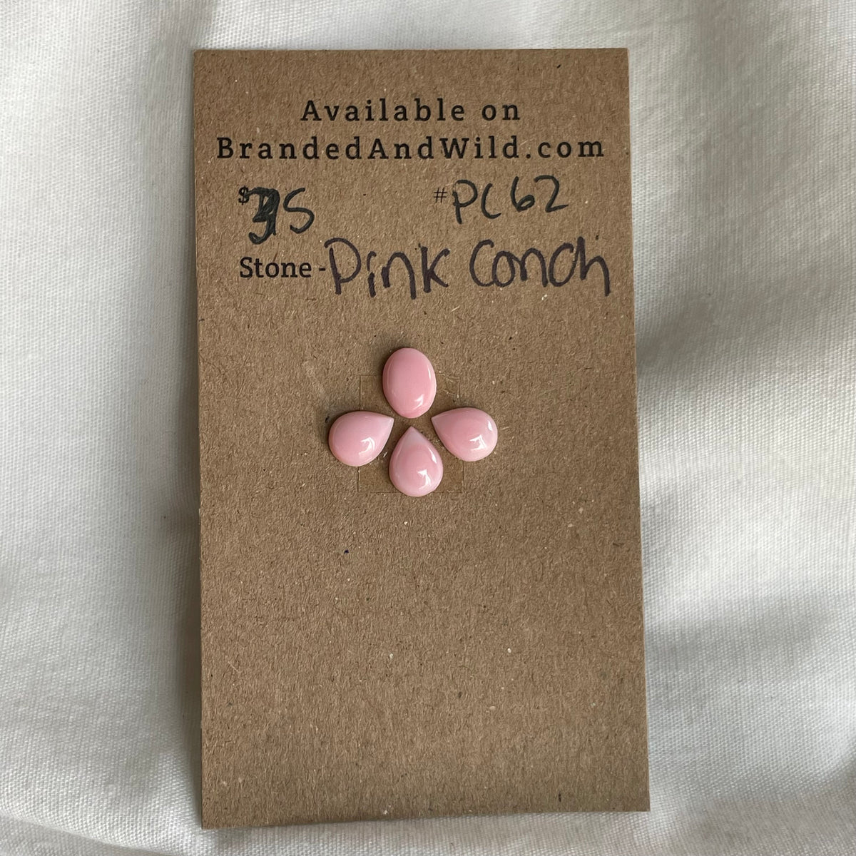 Pink Conch Cabochon - PC62 C7263DD9-0D34-4C1D-B8C8-6376760EC3F0 Brandedandwild.com