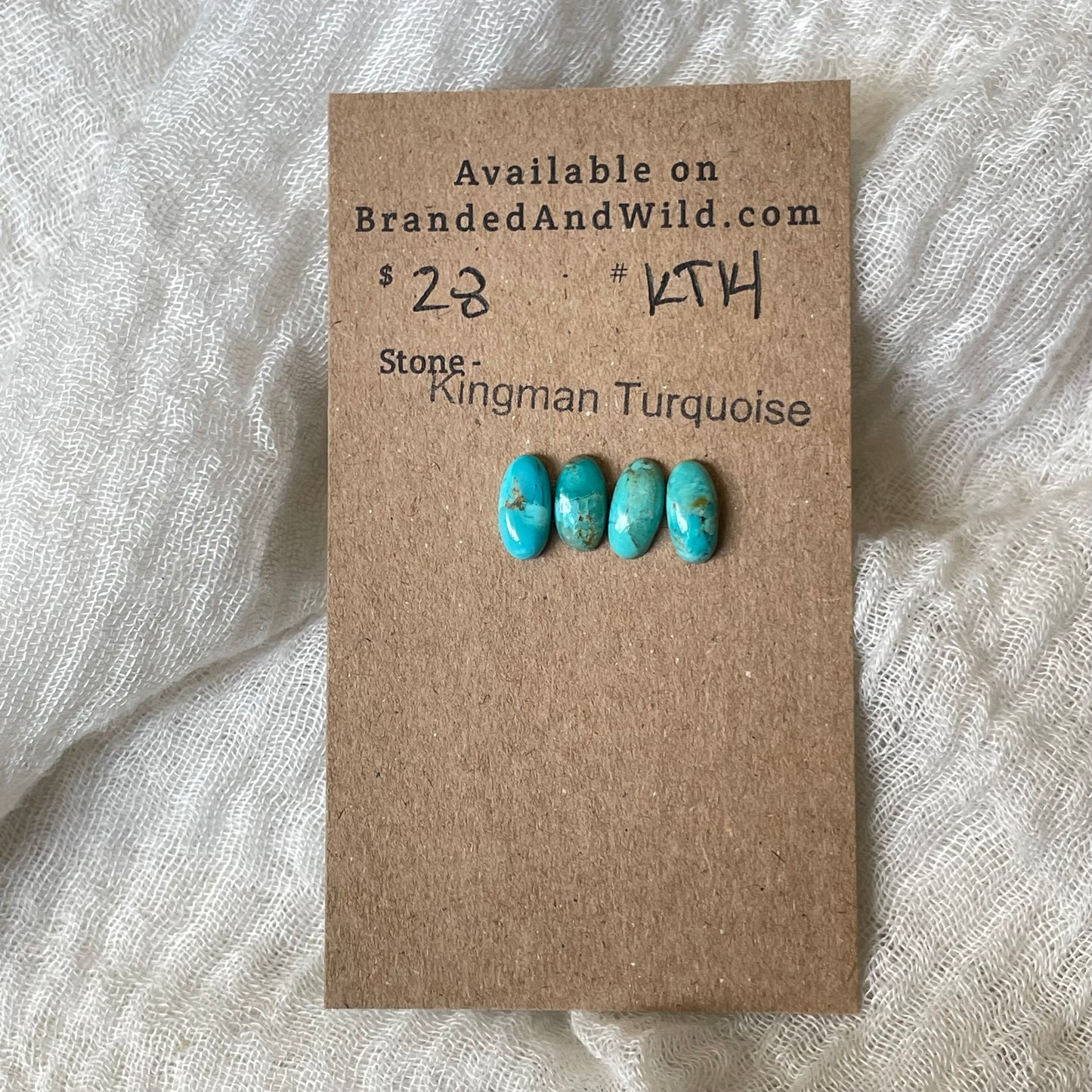 Kingman Turquoise Cabochon - KT14 C72E64D6-80D5-4D06-8FCA-4D47CE465113 Brandedandwild.com