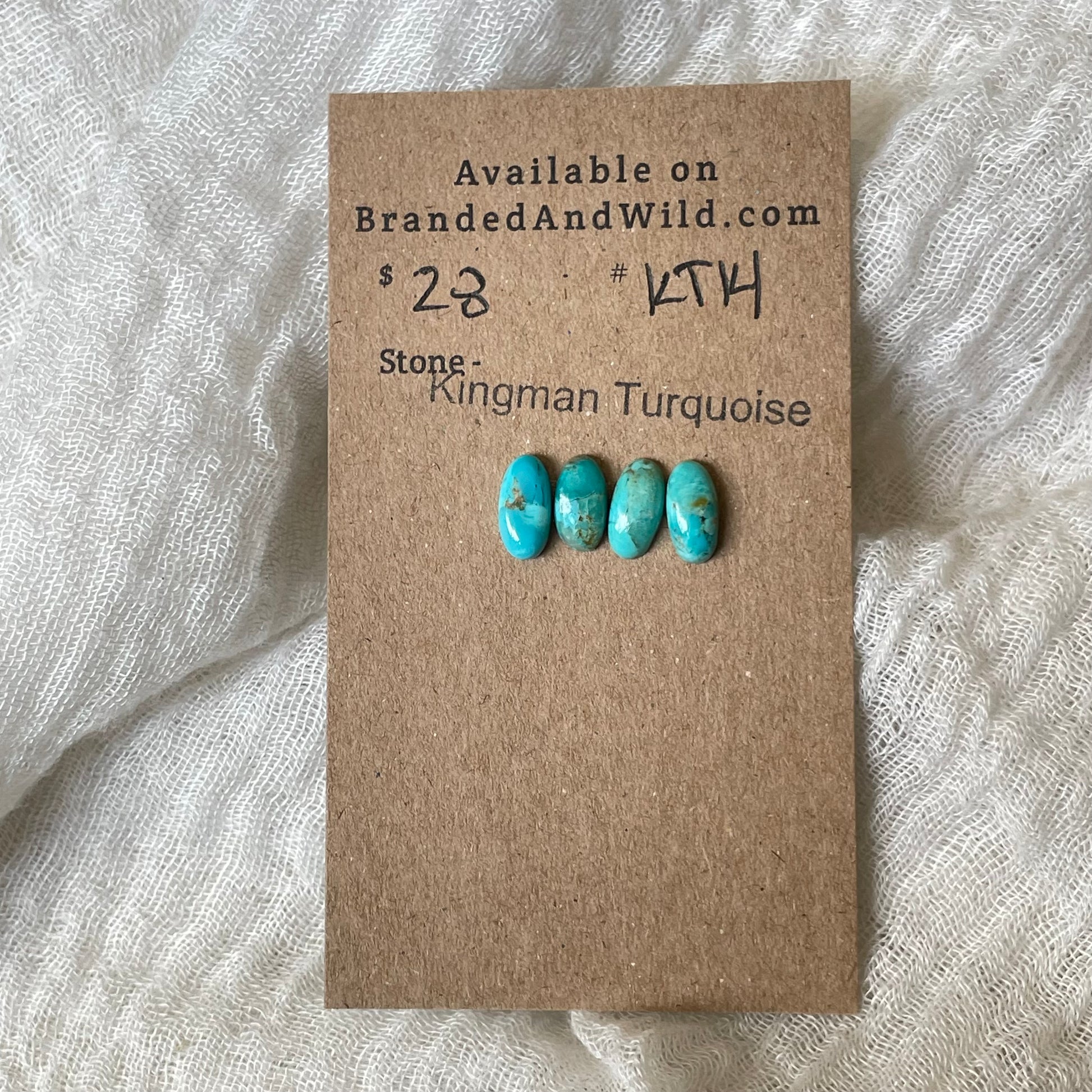 Kingman Turquoise Cabochon - KT14 C72E64D6-80D5-4D06-8FCA-4D47CE465113 Brandedandwild.com