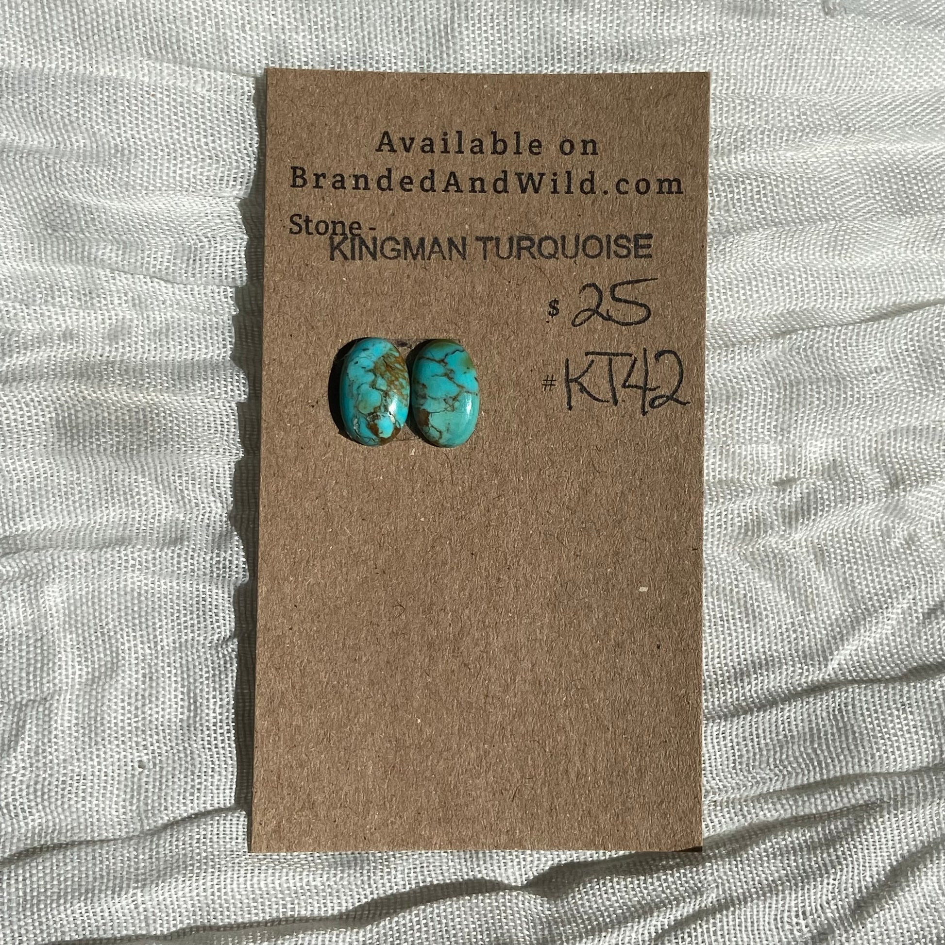 Kingman Turquoise Cabochon - KT42 C75400A8-66BA-439E-B366-77C8EBDA1CD7 Brandedandwild.com