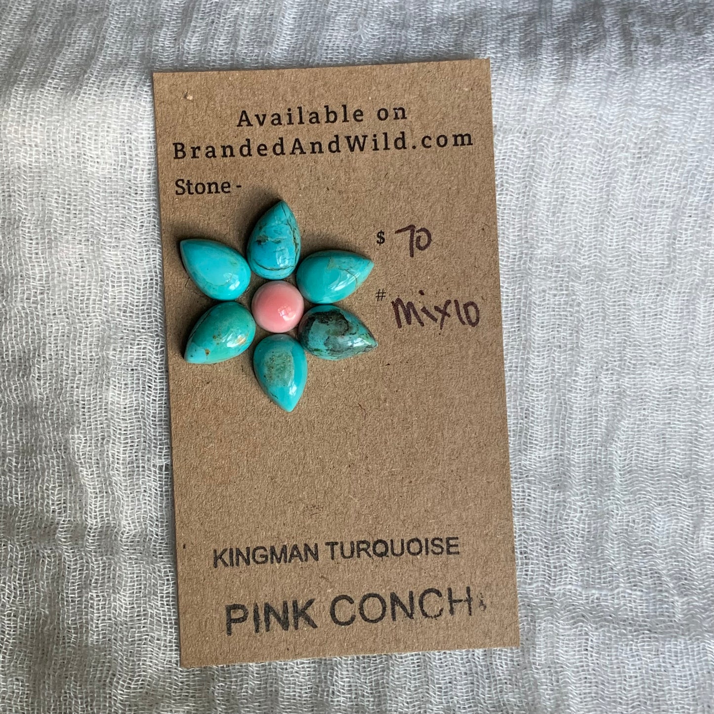 Kingman / Pink Conch Cabochon - Mix10