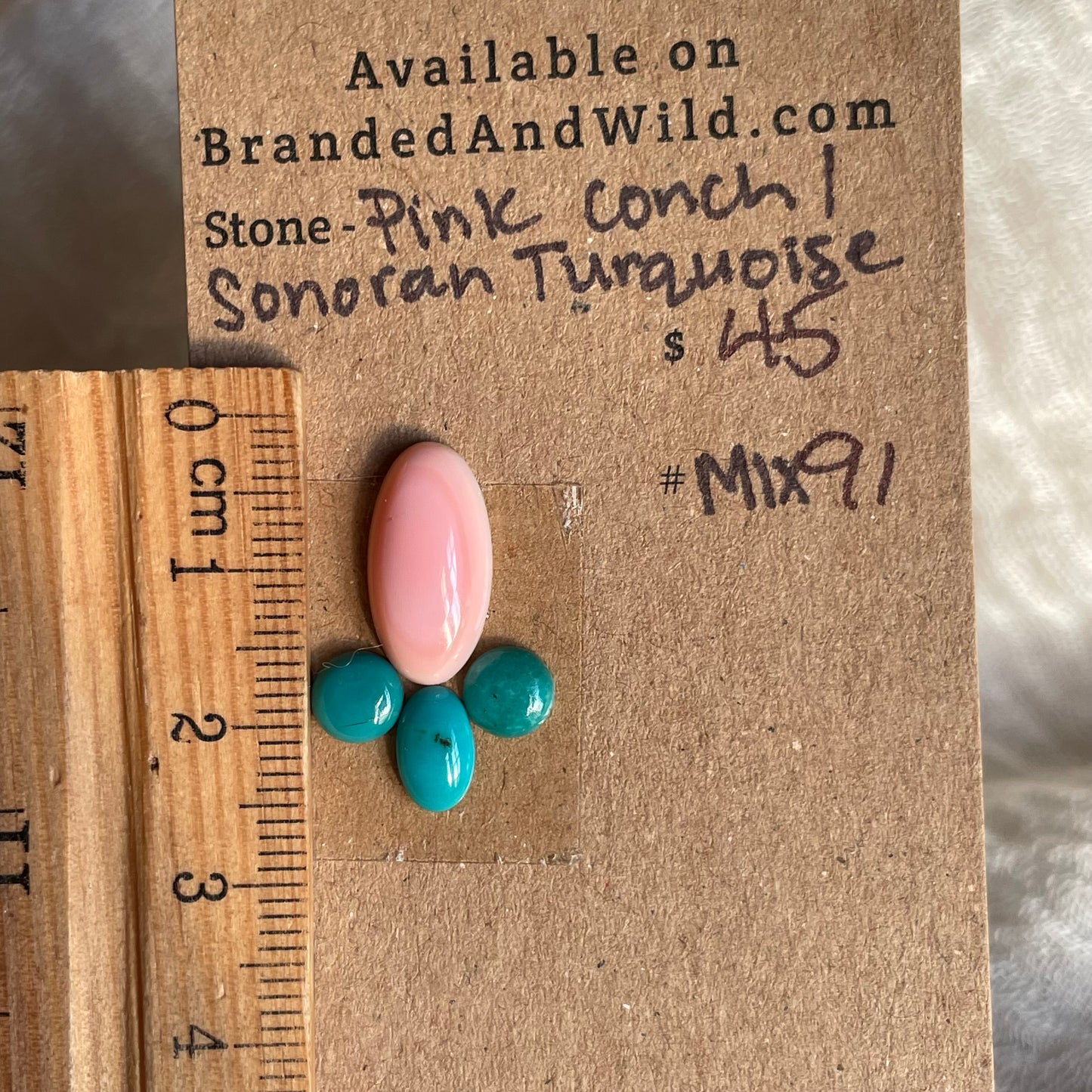 Turquoise / Pink Conch Cabochon - MIX91 C76A6843-040B-461C-B8C7-4C2656E98391 Brandedandwild.com